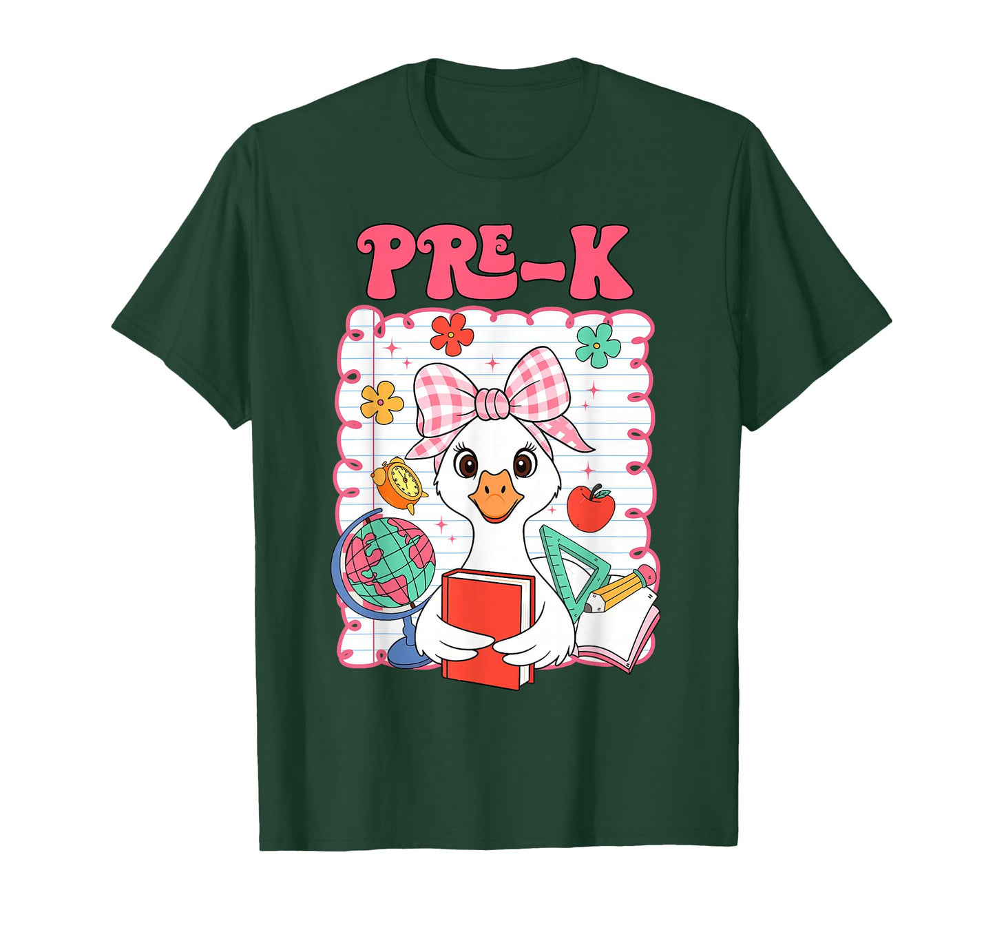 Groovy Pre K Silly Goose First Day Of School Girl T-Shirt