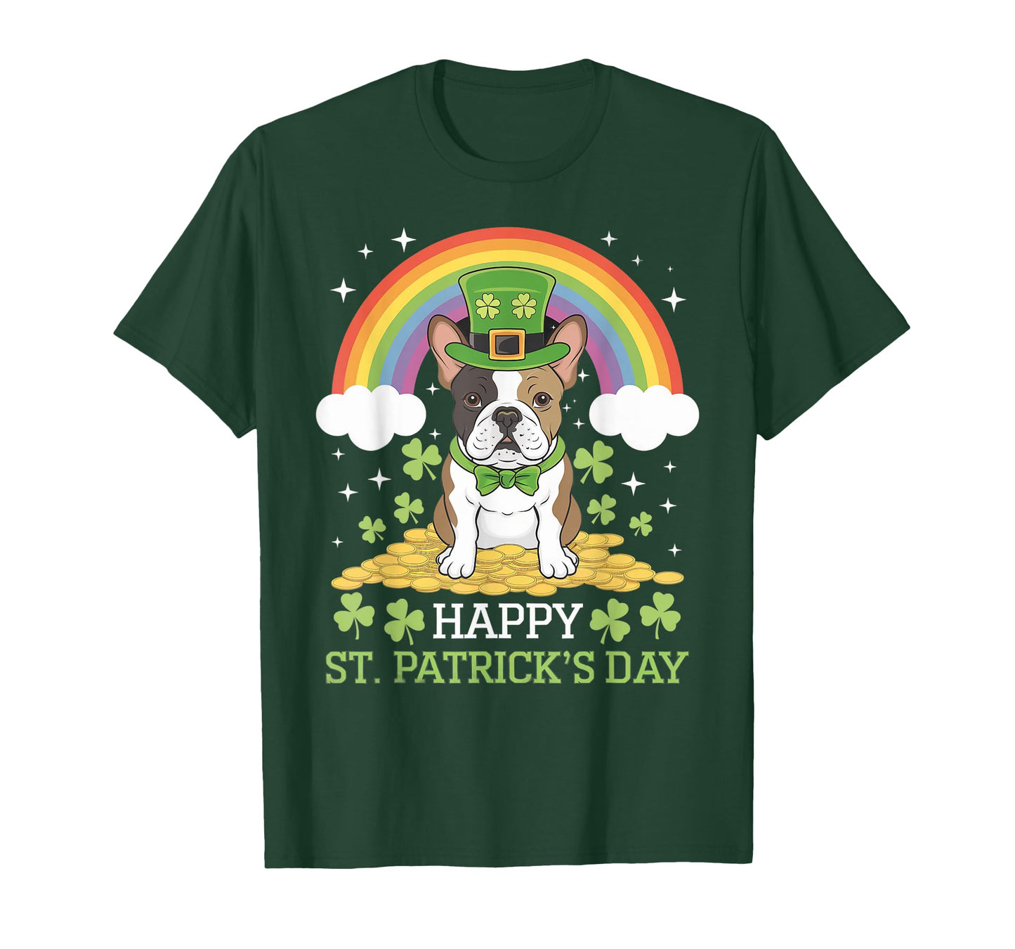 St. Patrick's Frenchie on French Bulldog Dog St Patricks Day T-Shirt