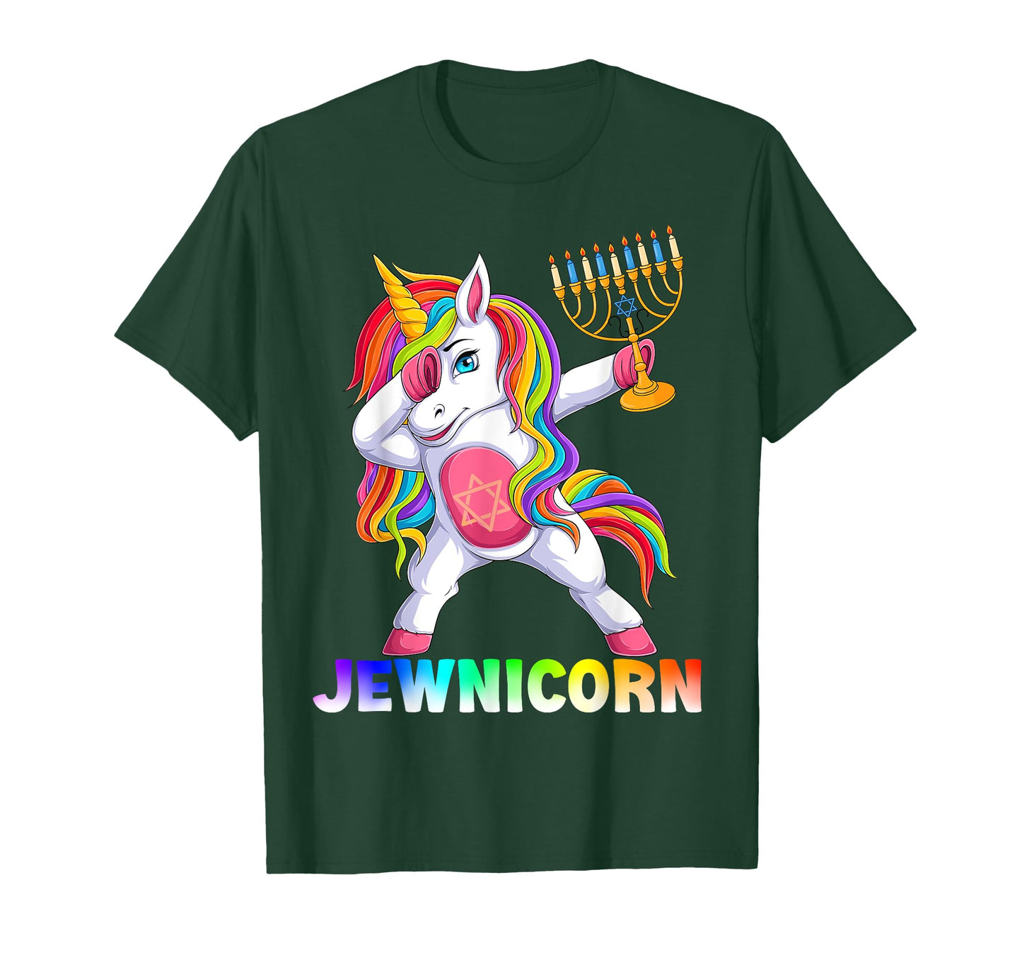 Hanukkah Dabbing Unicorn Jewnicorn Chanukah Jewish Xmas T-Shirt