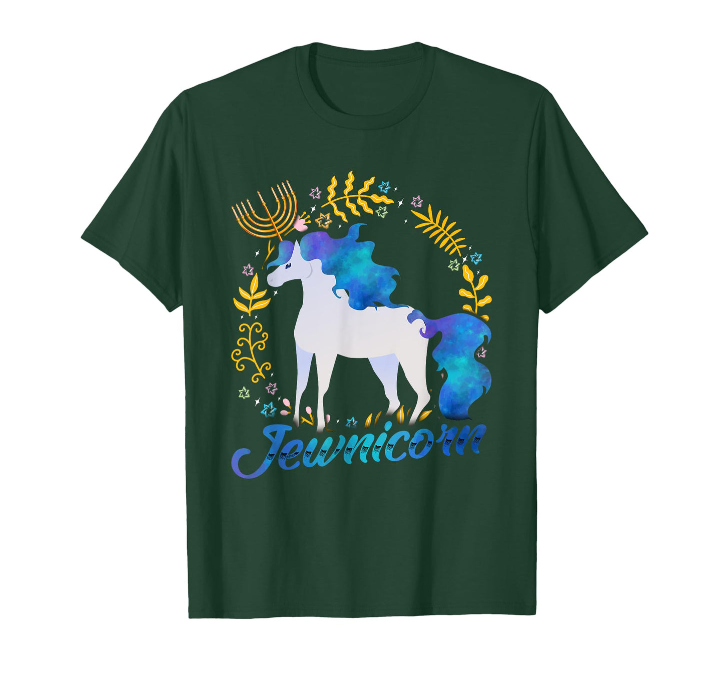 Jewnicorn Funny Jewish Unicorn Chanukah Hanukkah Jew Gift T-Shirt