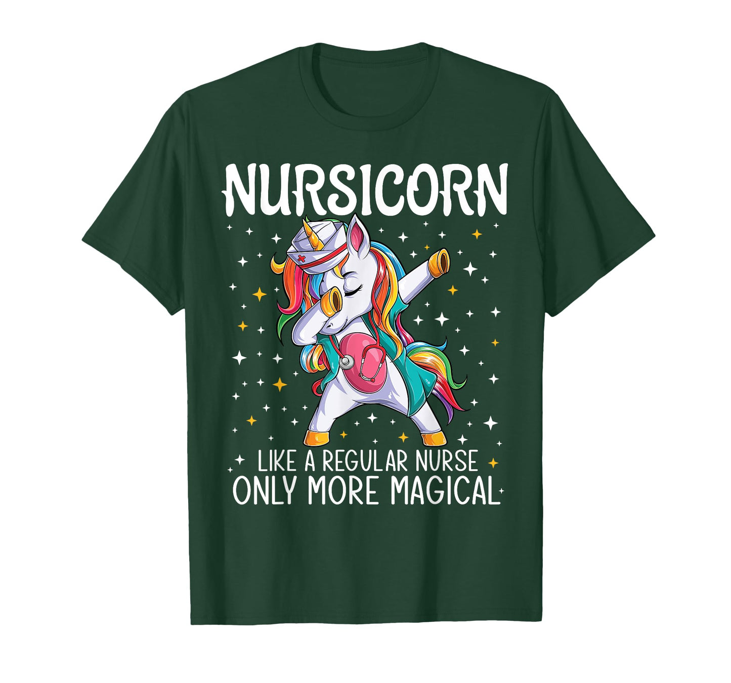 Dabbing Unicorn Nursicorn Funny Nurse Gift women men CNA RN T-Shirt