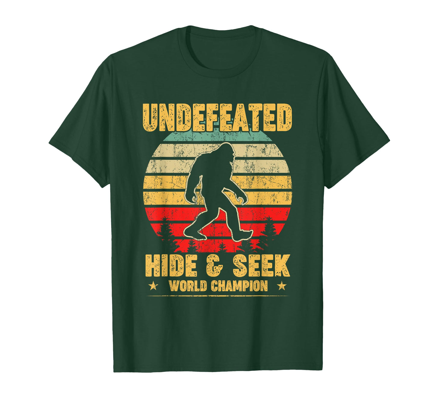 Undefeated Hide and Seek World Champion Bigfoot T Shirt T-Shirt