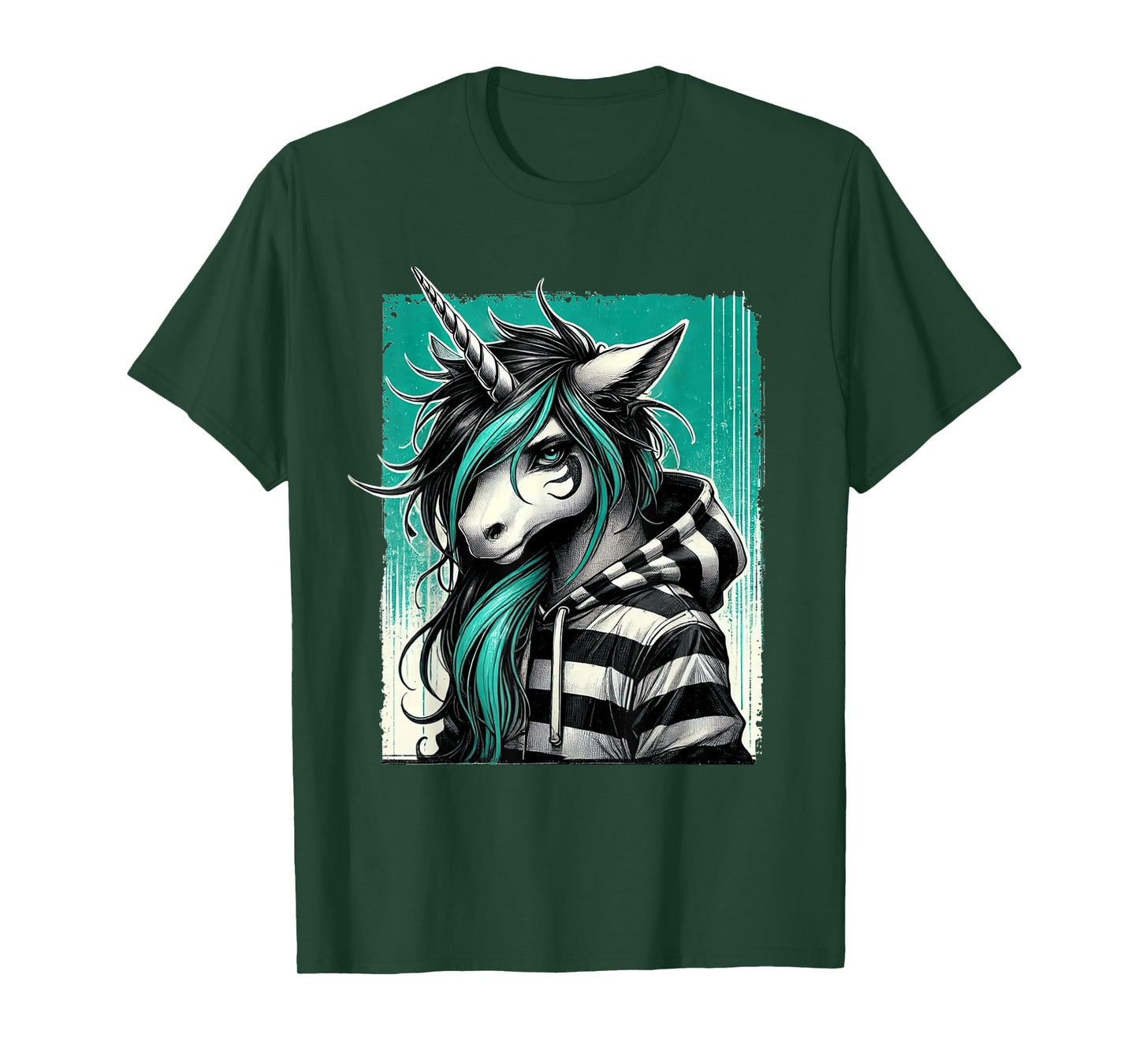 Goth Girl Cute E-Girl Women Gothic Unicorn Goth Emo Girl T-Shirt
