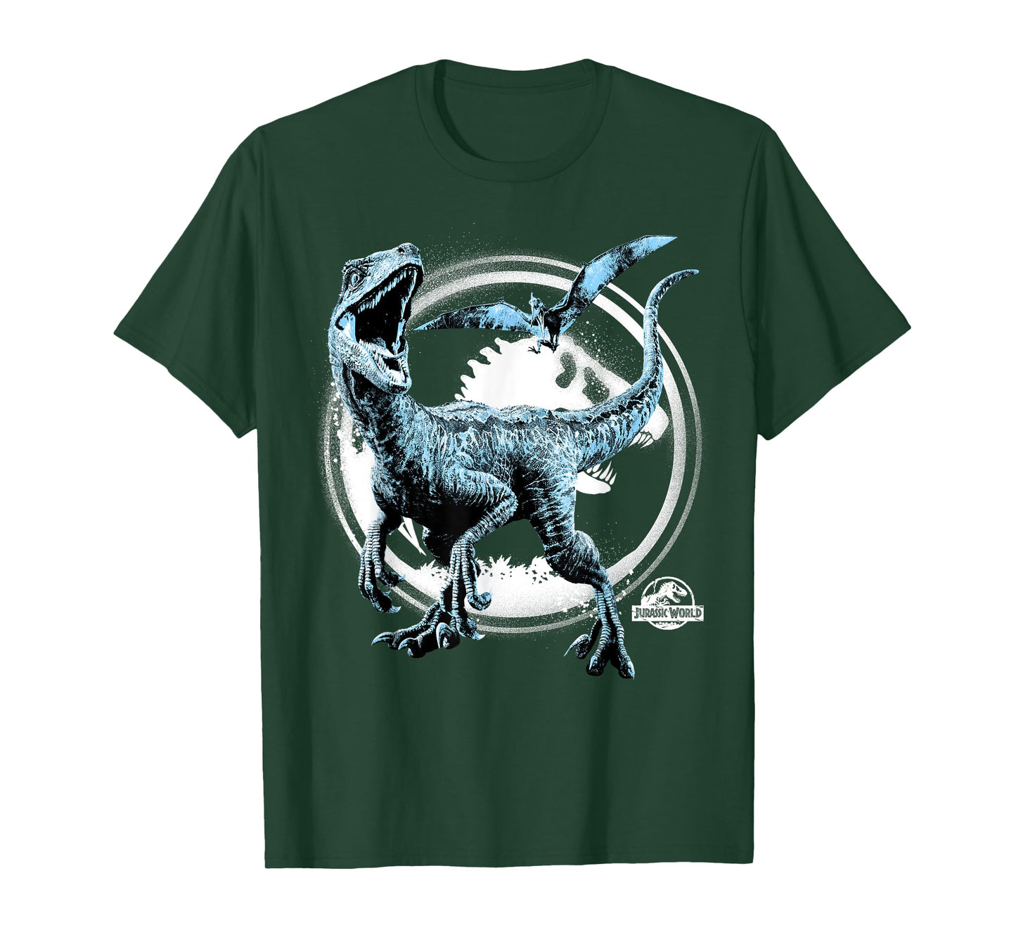 Jurassic World Two Raptor Pterodactyl Icon Graphic T-Shirt T-Shirt