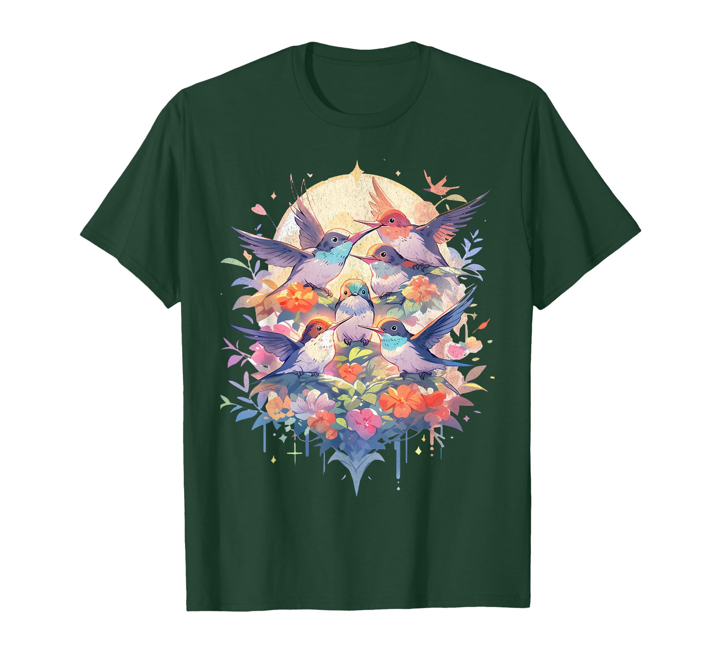 Beautiful Hummingbirds Bird Watching Earth Day Nature Lovers T-Shirt