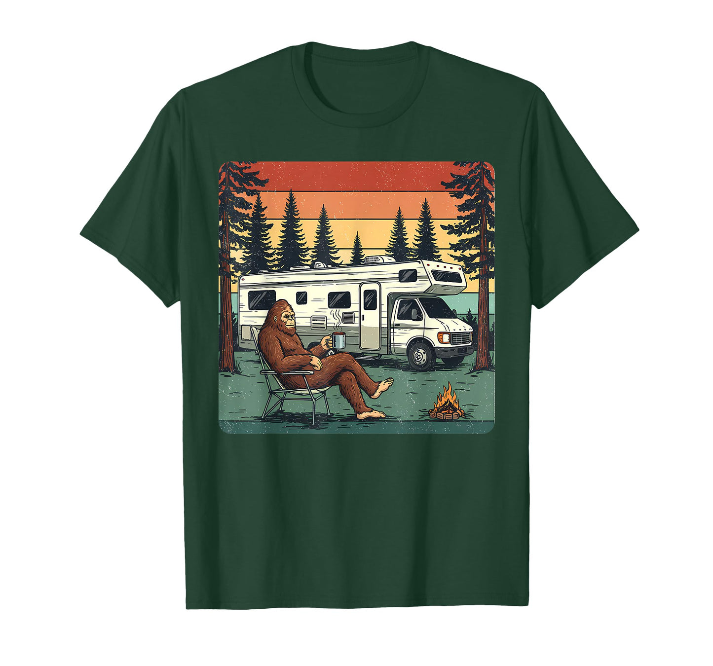 Vintage Camping Motorhome RV Bigfoot Adventure T-Shirt