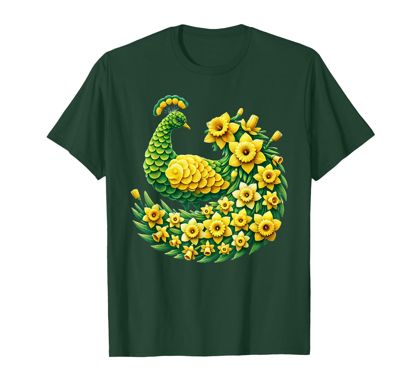 Daffodil Peacock Flower Gardening Floral T-Shirt