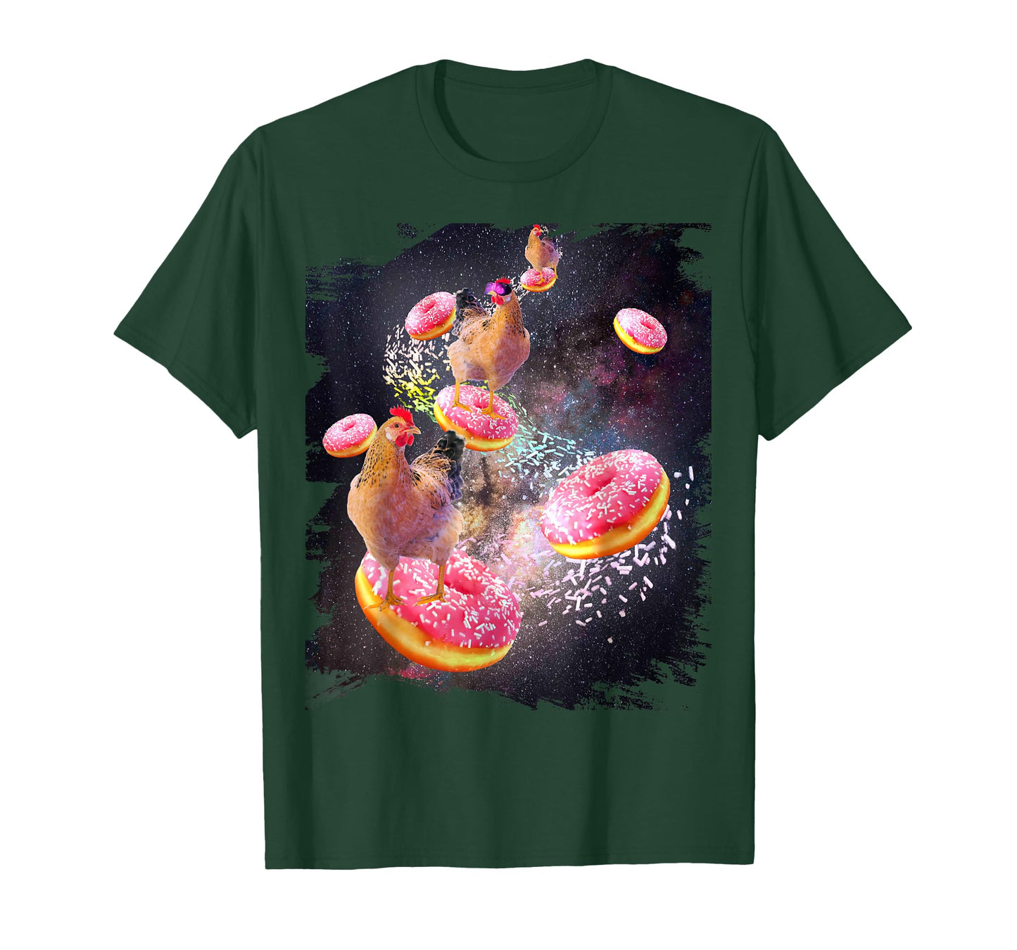 Galaxy Chicken On Donut - Space Doughnut T-Shirt
