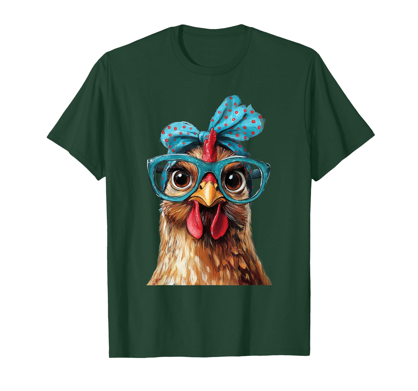 Chicken Wearing Bandana Glasses T-Shirt