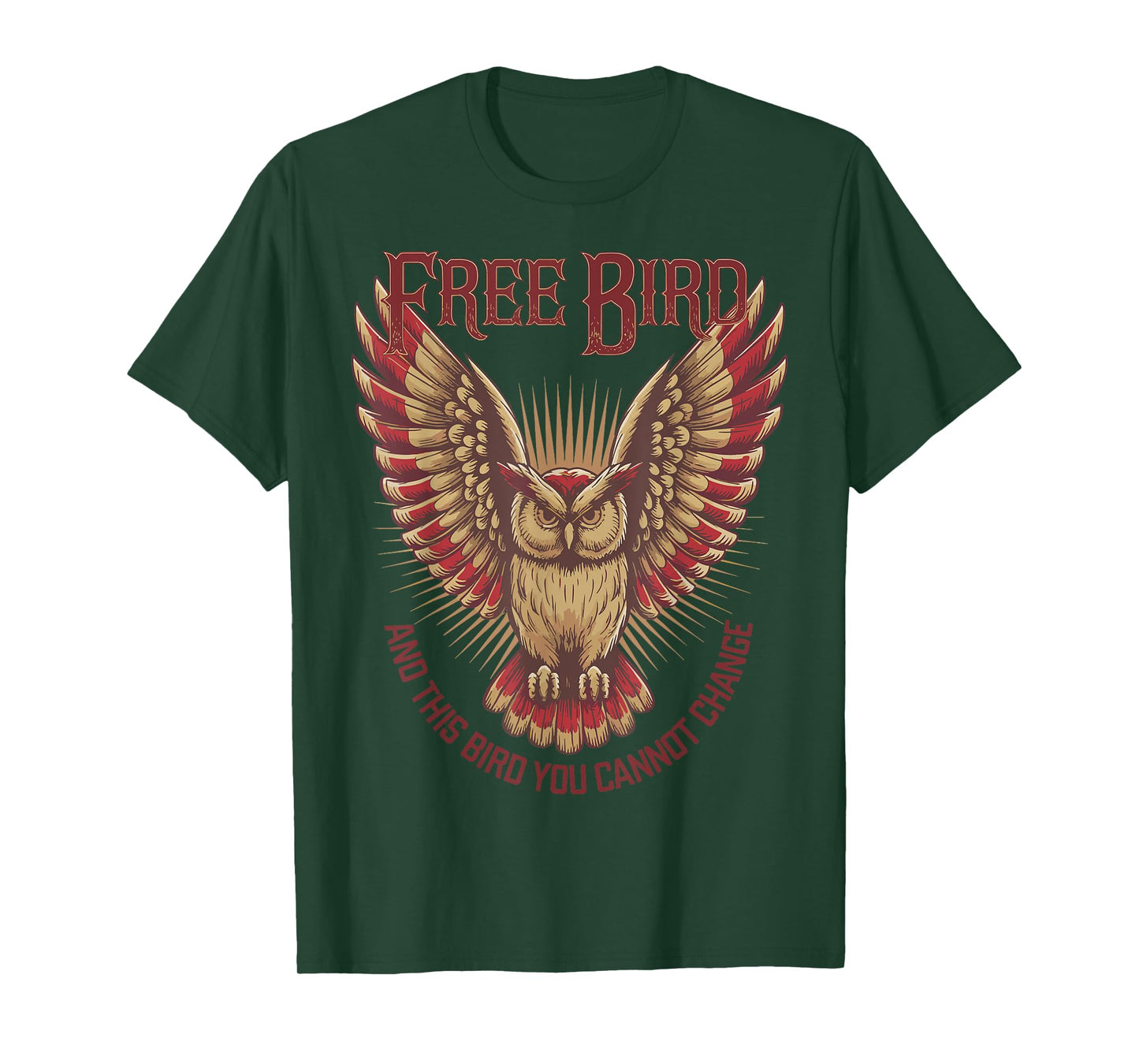 Free Bird Owl Wisdom Independence Strength Freedom T-Shirt