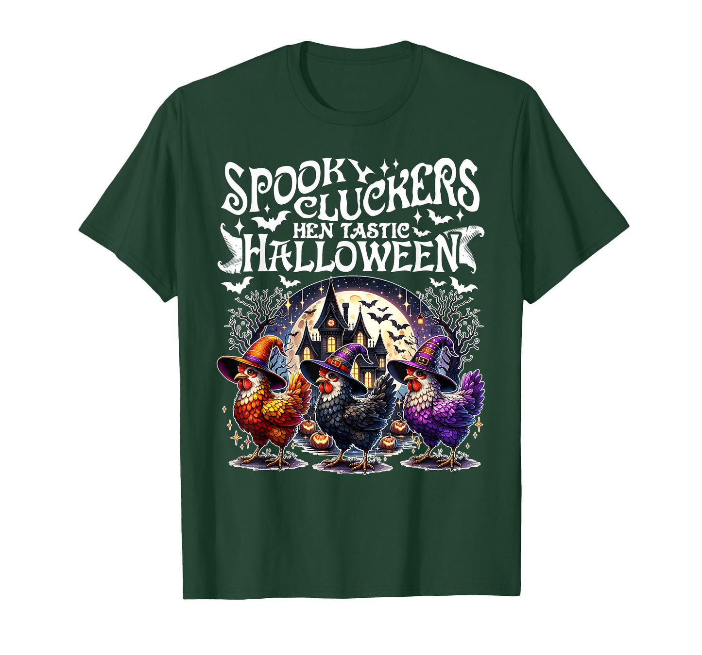 Spooky Cluckers Hen-tastic Halloween Chicken Costume Funny T-Shirt
