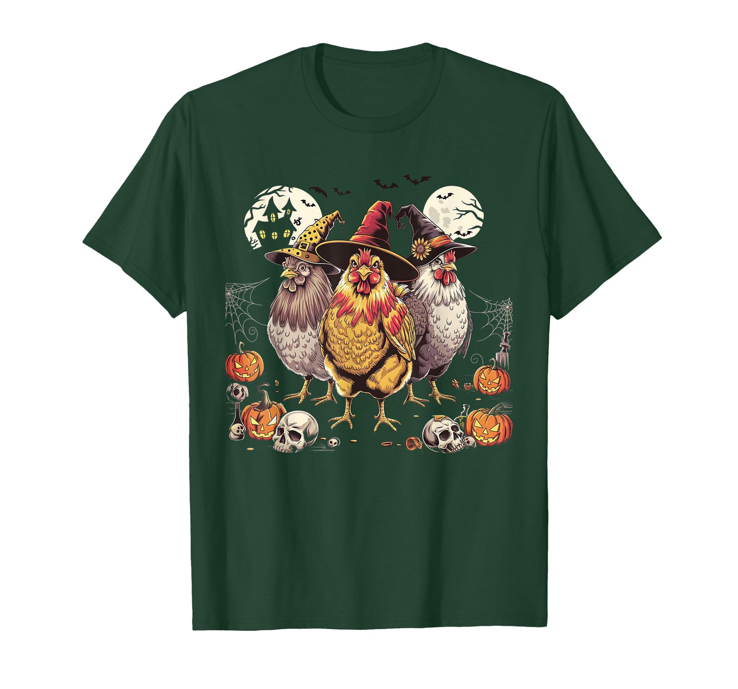 Funny Halloween Chicken Costume Spooky Season Chickens Witch T-Shirt