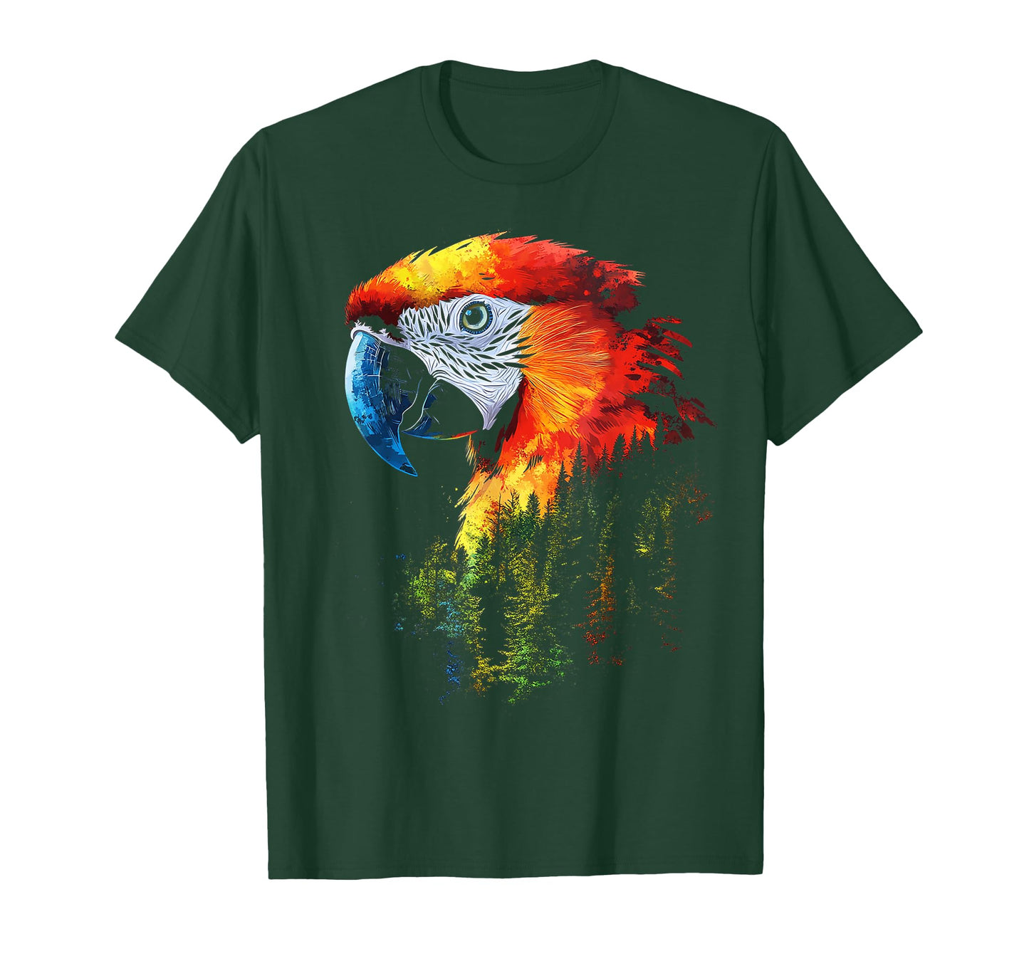 Parrot Bird Motif Animal Illustration Parrot T-Shirt