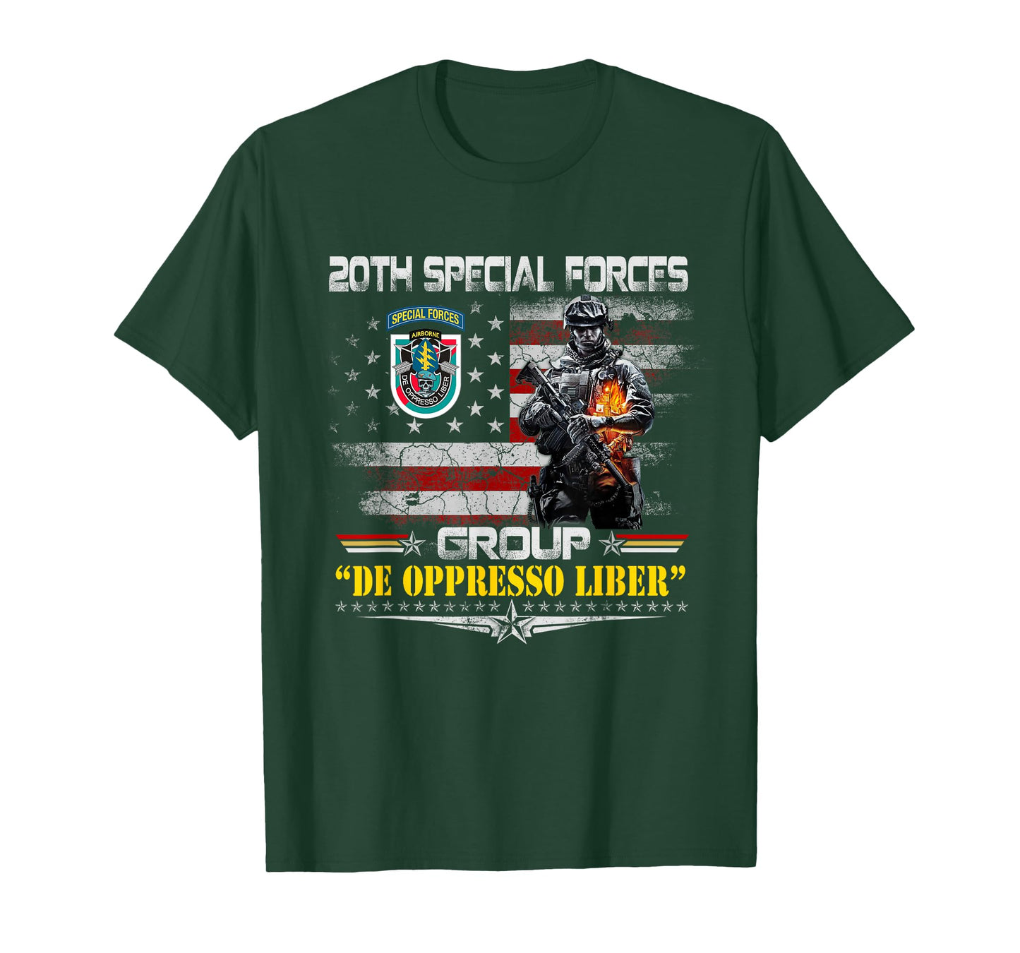 20th Special Forces Group Veteran Flag Patriotic Vintage Men T-Shirt