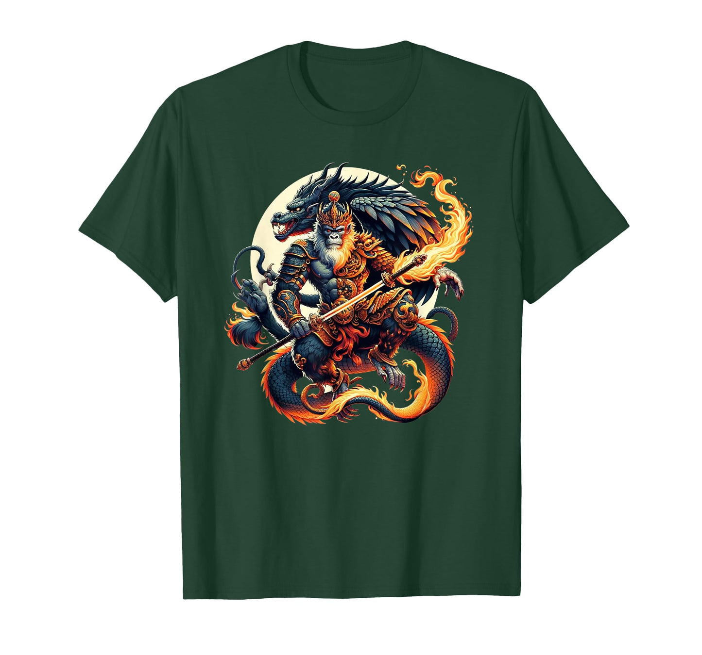 Cool Bravery Magic Quest Mystical Fantasy Monkey King T-Shirt