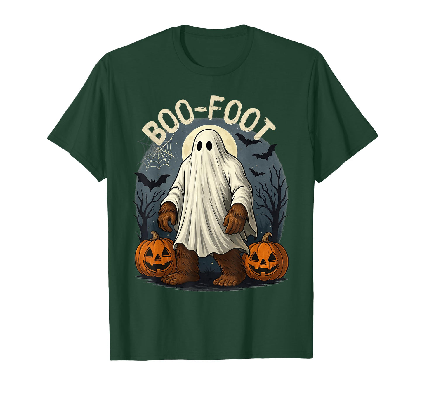 Funny Boo-Foot Bigfoot Ghost Costume Halloween Design T-Shirt