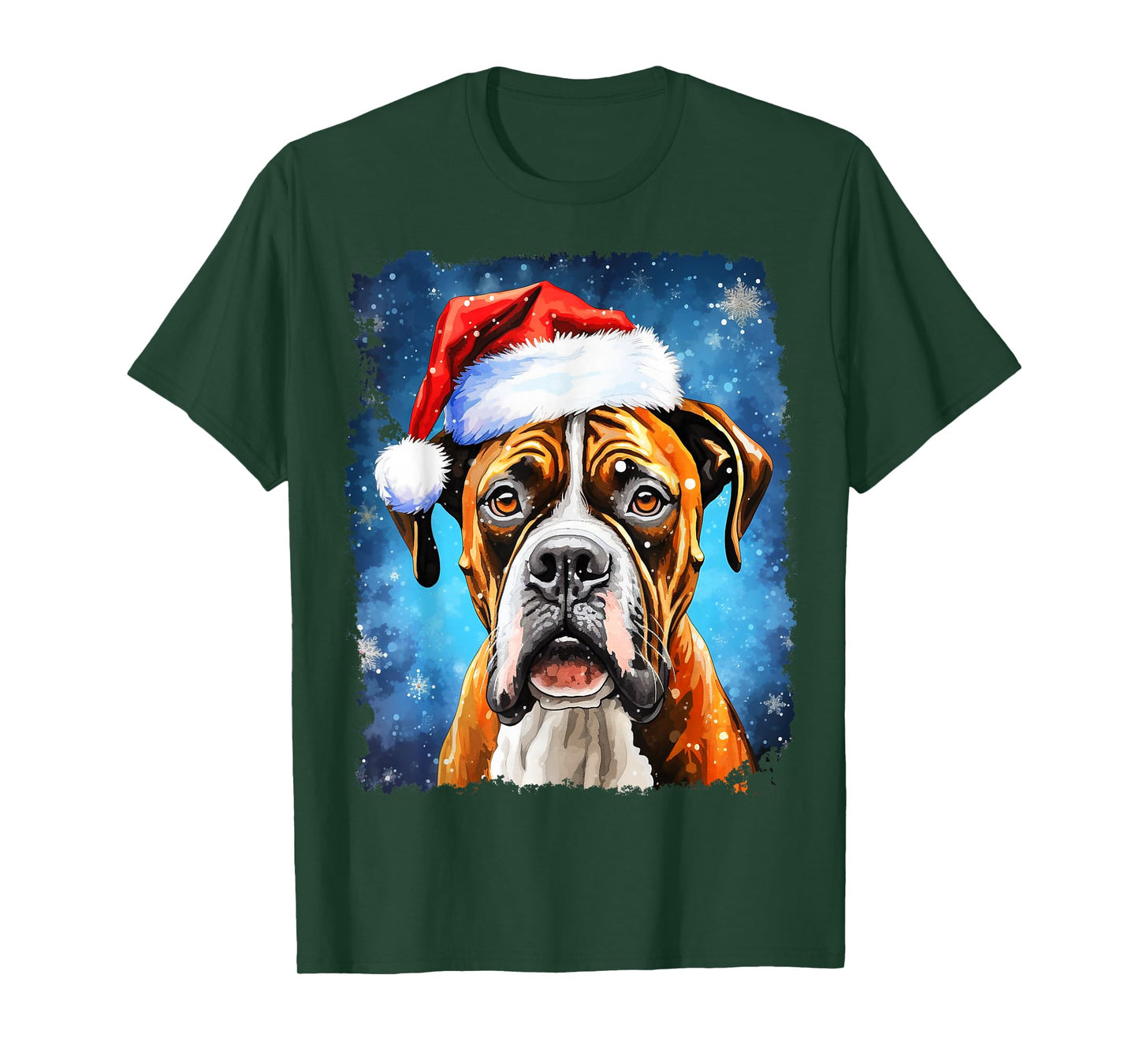 Pop Art Christmas Boxer Dog T-Shirt