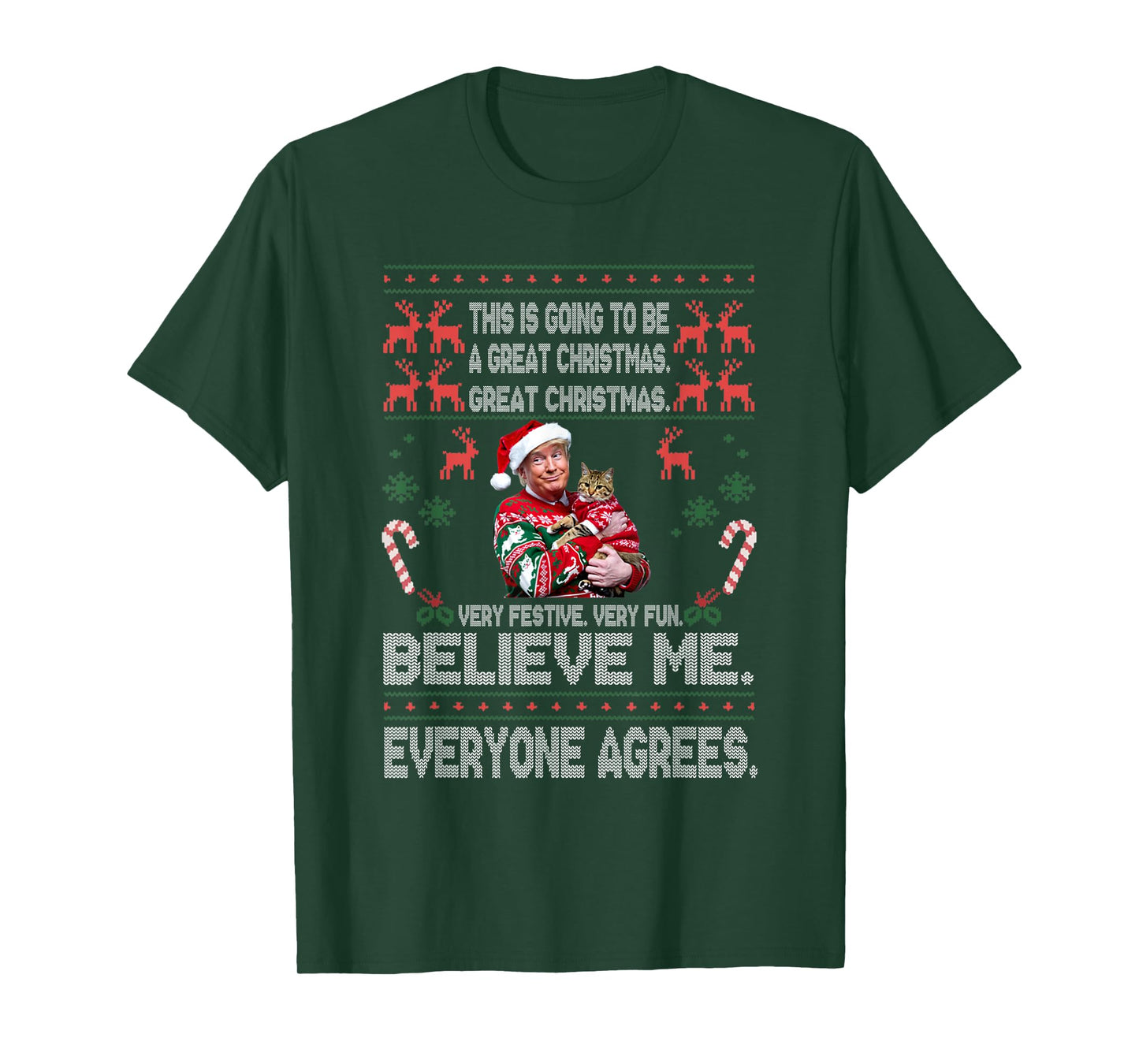 Funny Donald Trump Merry Christmas Xmas Pajamas Holiday T-Shirt