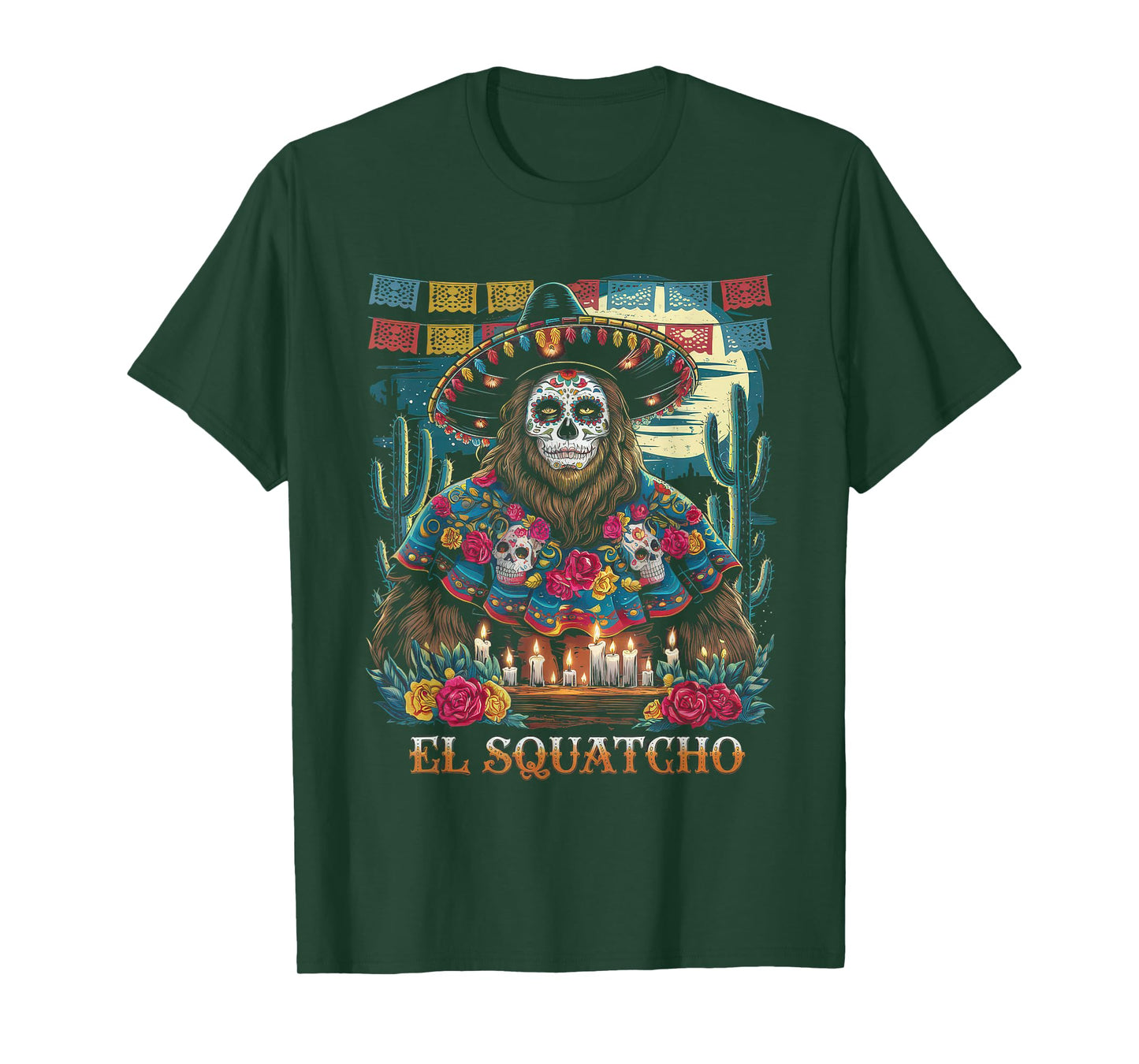 El Squatcho Tshirt Men Women Bigfoot Sasquatch Mexican T-Shirt