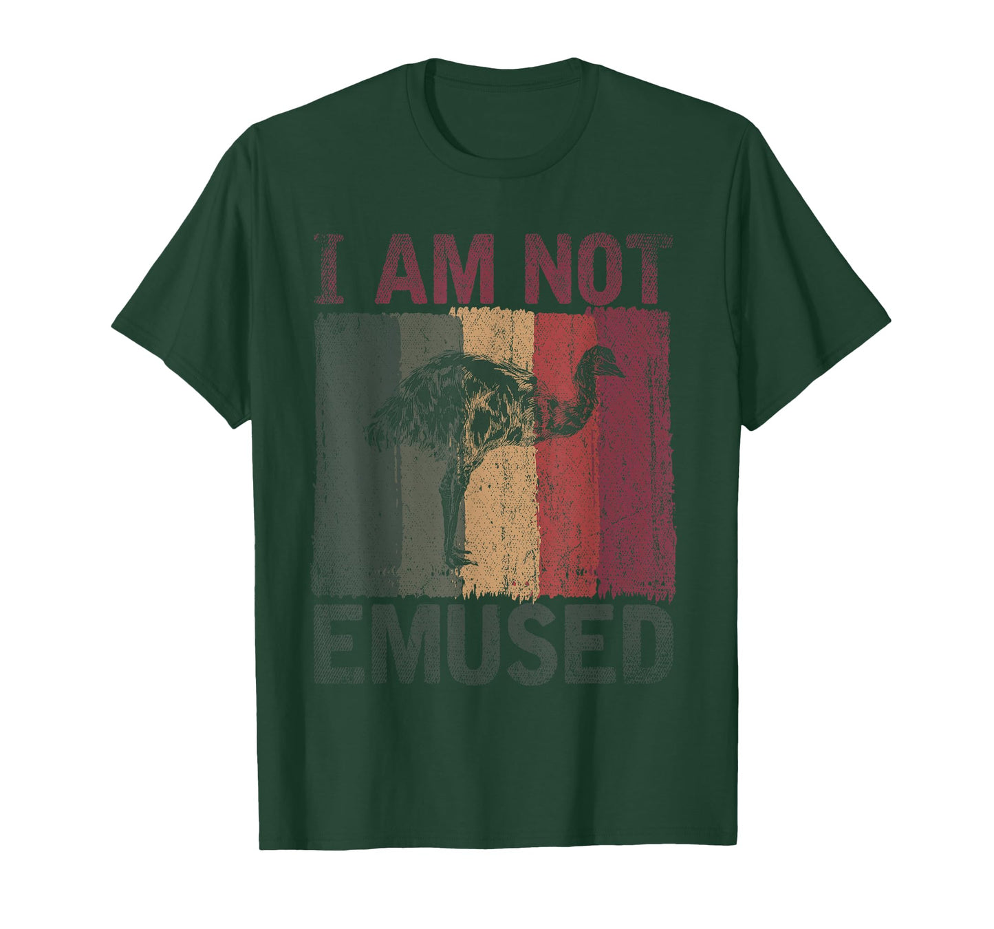 Retro Australian Flightless Bird I Am Not Emused Funny Emu T-Shirt