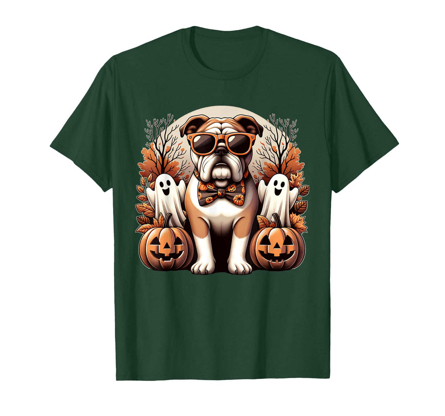 Funny Halloween Bulldog Dog Lover Spooky Season Bull Dog T-Shirt