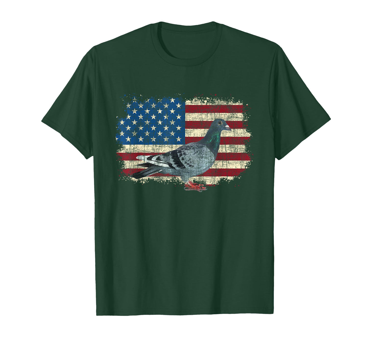 Patriotic Pigeon - 4th Of July Fourth Pigeon Breeder Racing T-Shirt