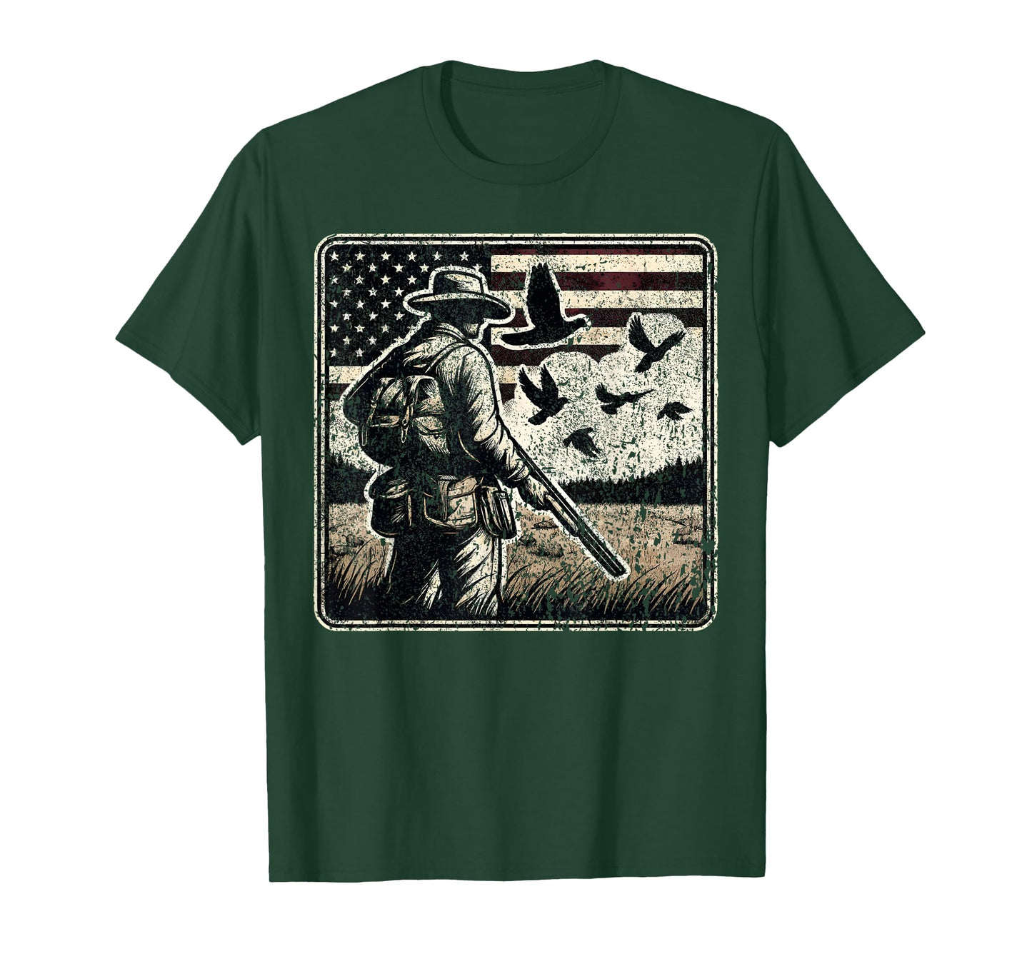 Dove Hunting I American Flag Dove Shooting I Dove Hunter T-Shirt