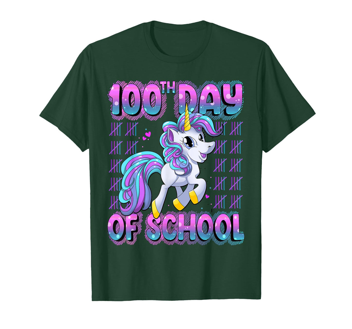 100 Days Of School Shirt Unicorn 100 Days Smarter 100th Day T-Shirt