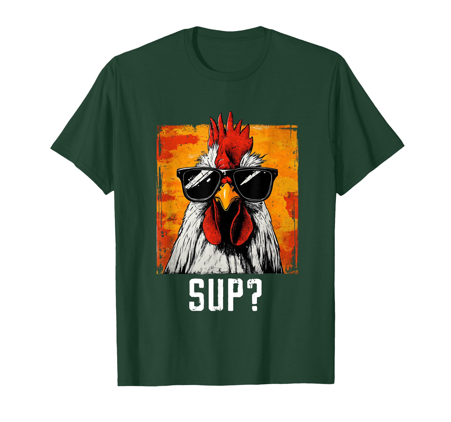 Sup Chicken Sunglasses Animal Farm Farmer T-Shirt