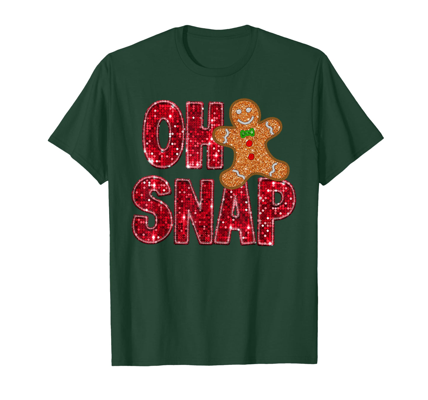 Oh Snap Gingerbread Xmas Santa Christmas Pajamas Holiday T-Shirt