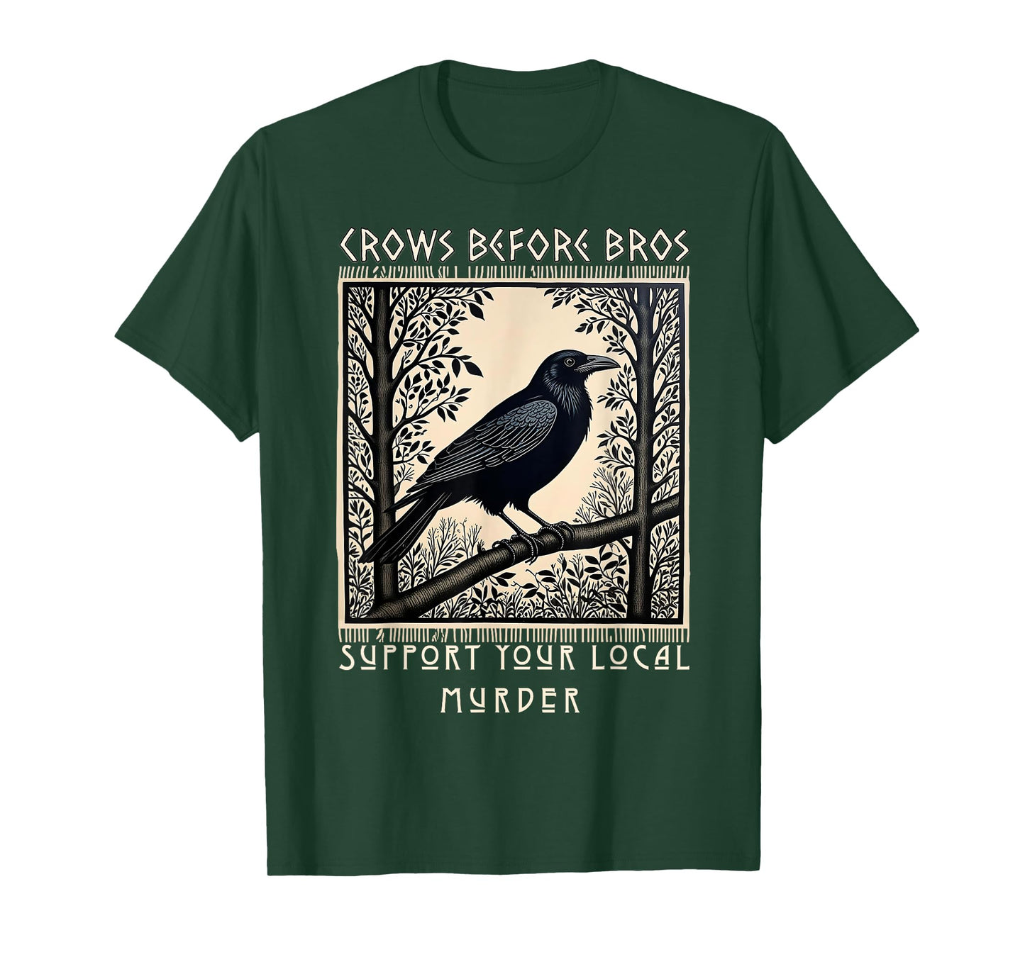 Support Your Local Murder Crows Before Bros Halloween Gothic T-Shirt