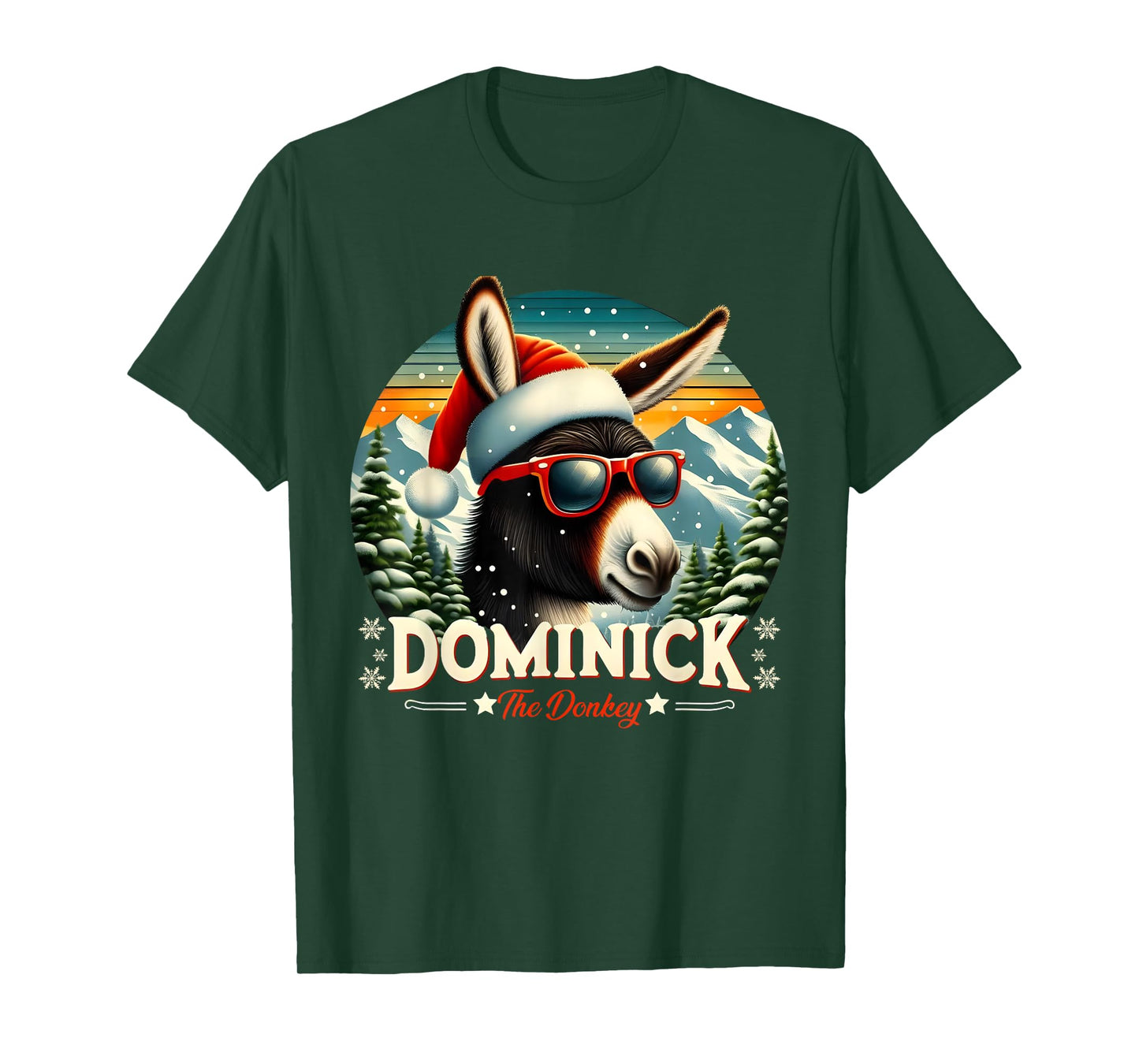Christmas Xmas Dominick the Donkey Christmas Donkey Cheer T-Shirt