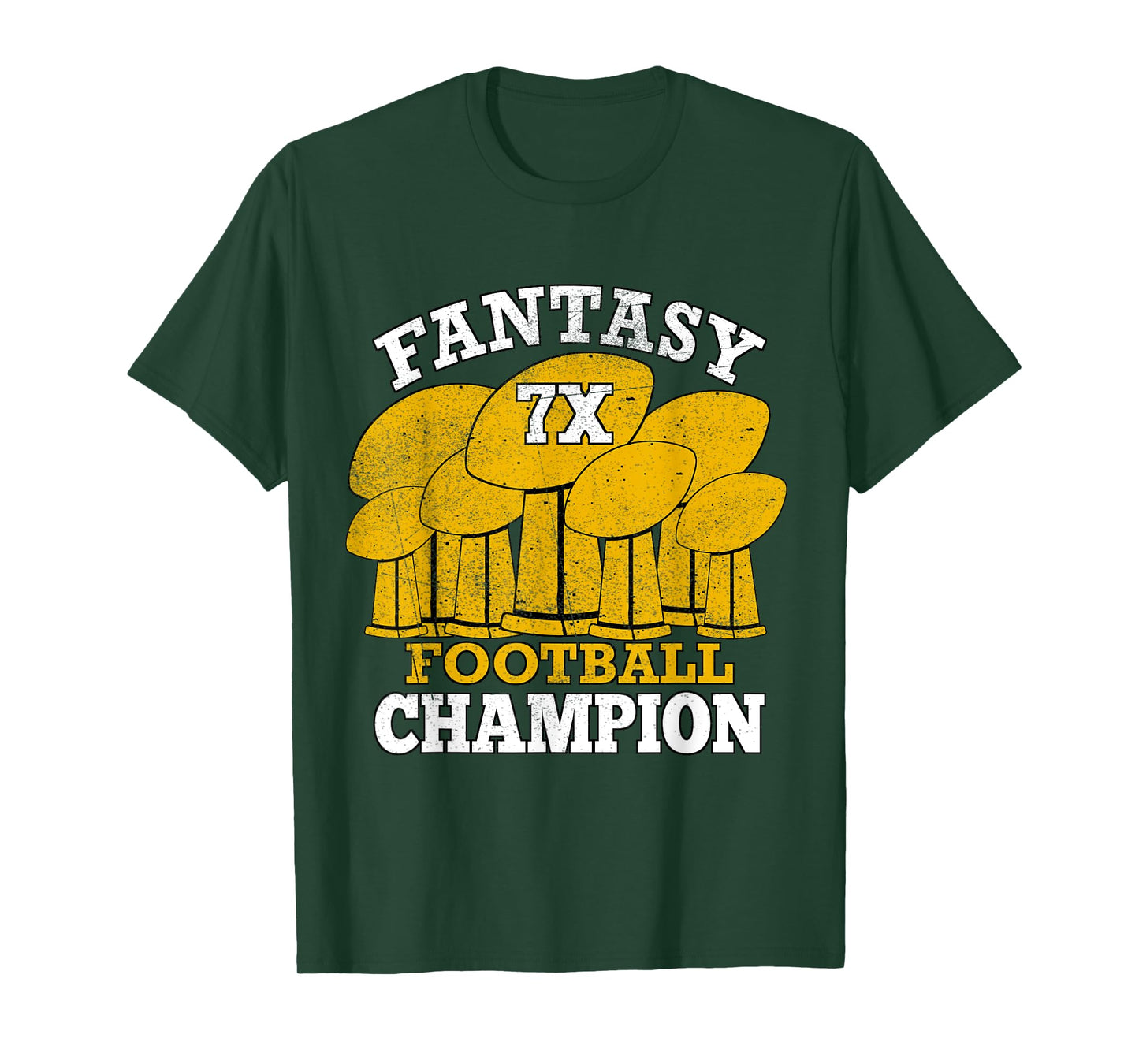 Fantasy Football 7x Champion Seven Time Champ Fantasy Winner T-Shirt
