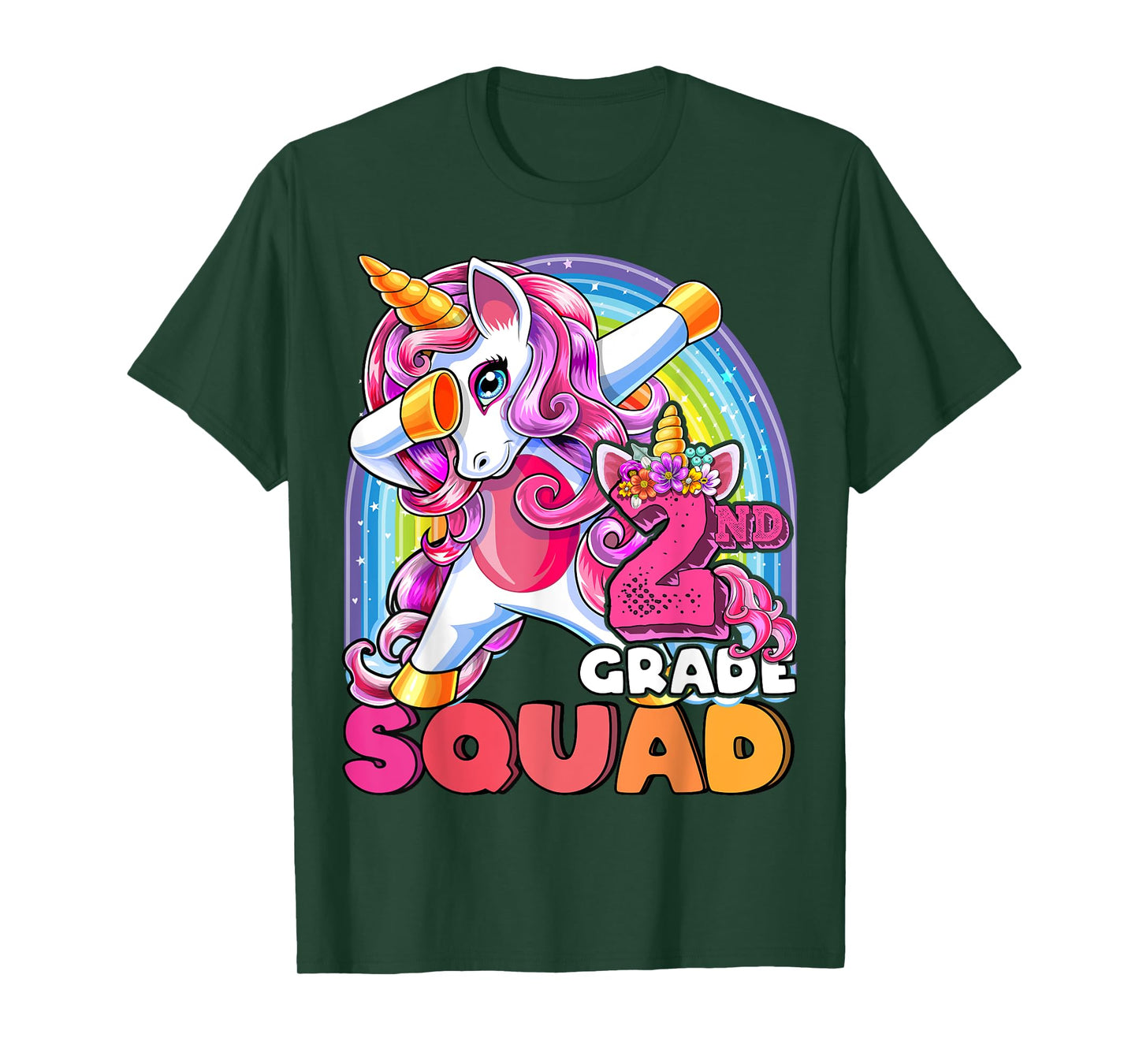 2nd Grade Squad Dabbing Unicorn Back to School Girls Gift T-Shirt