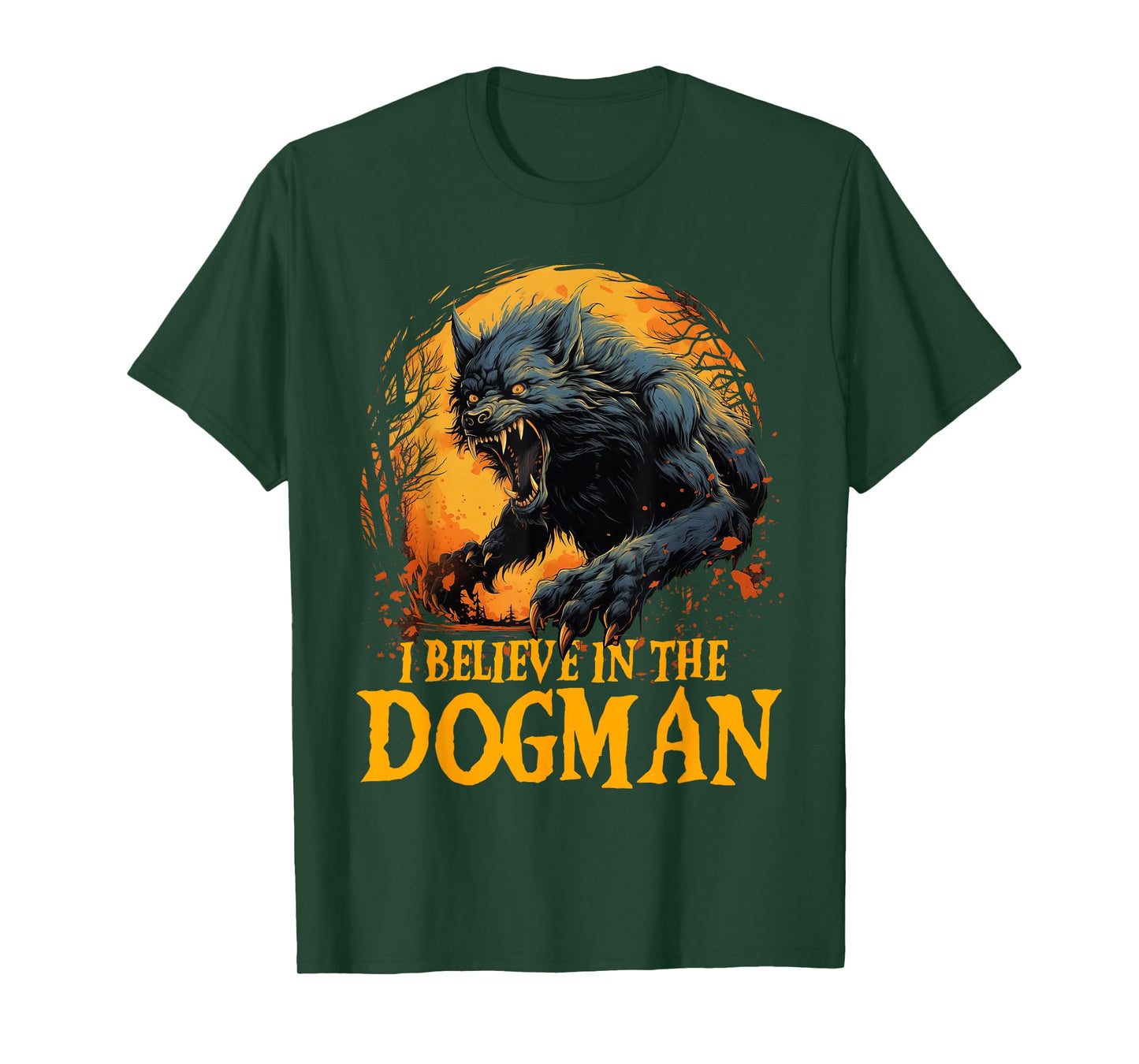 I Believe in the Dogman Michigan Cryptid LBL Cryptozoology T-Shirt