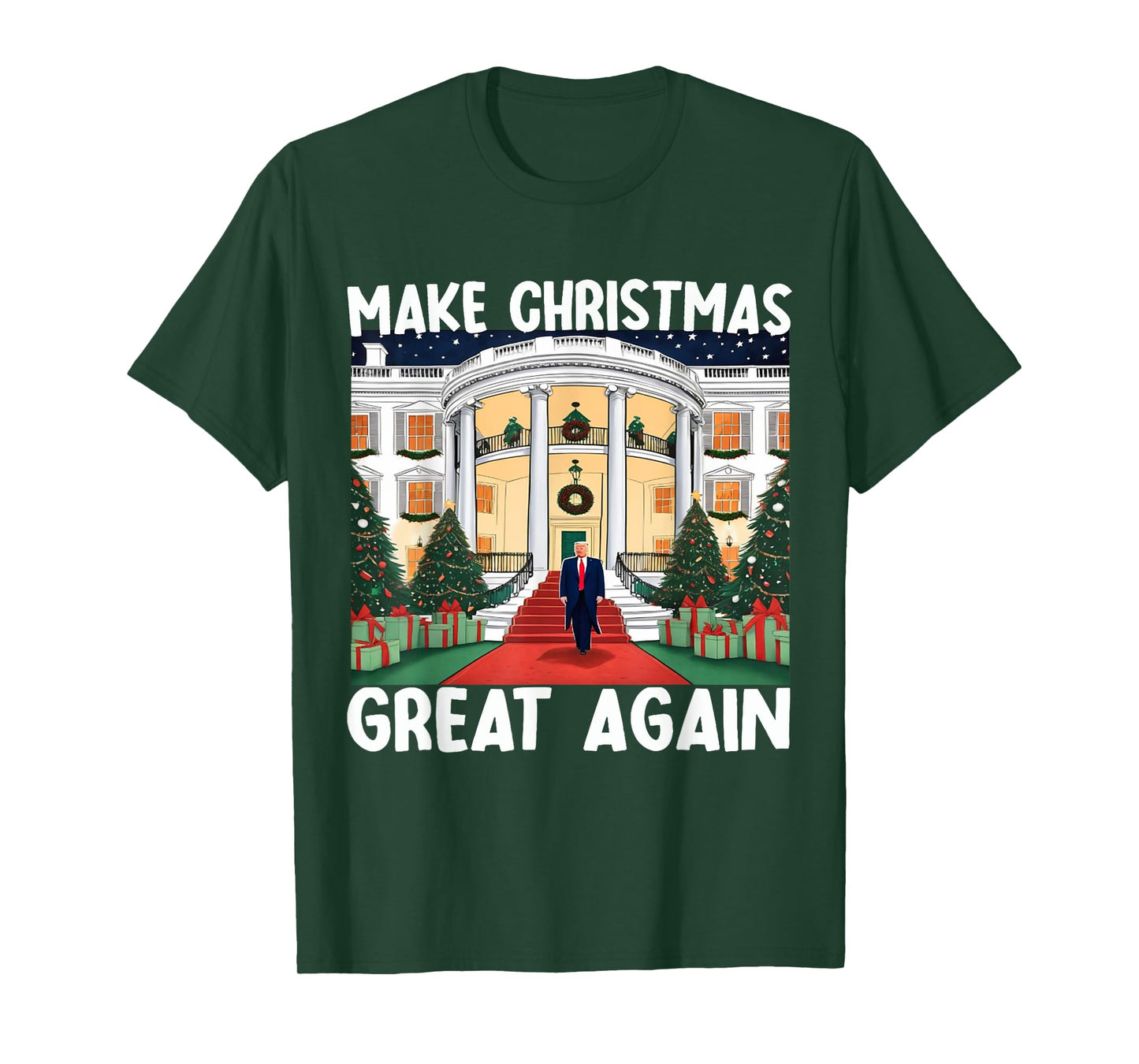 Trump Make Christmas Great Again Funny Xmas Pajama Men Women T-Shirt