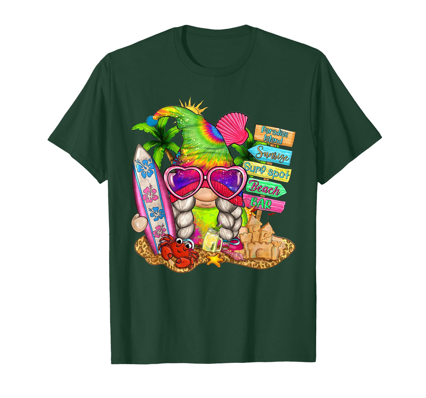 Summer Vibes Gnomes Beach Party Cute Gnome Hello Summer T-Shirt