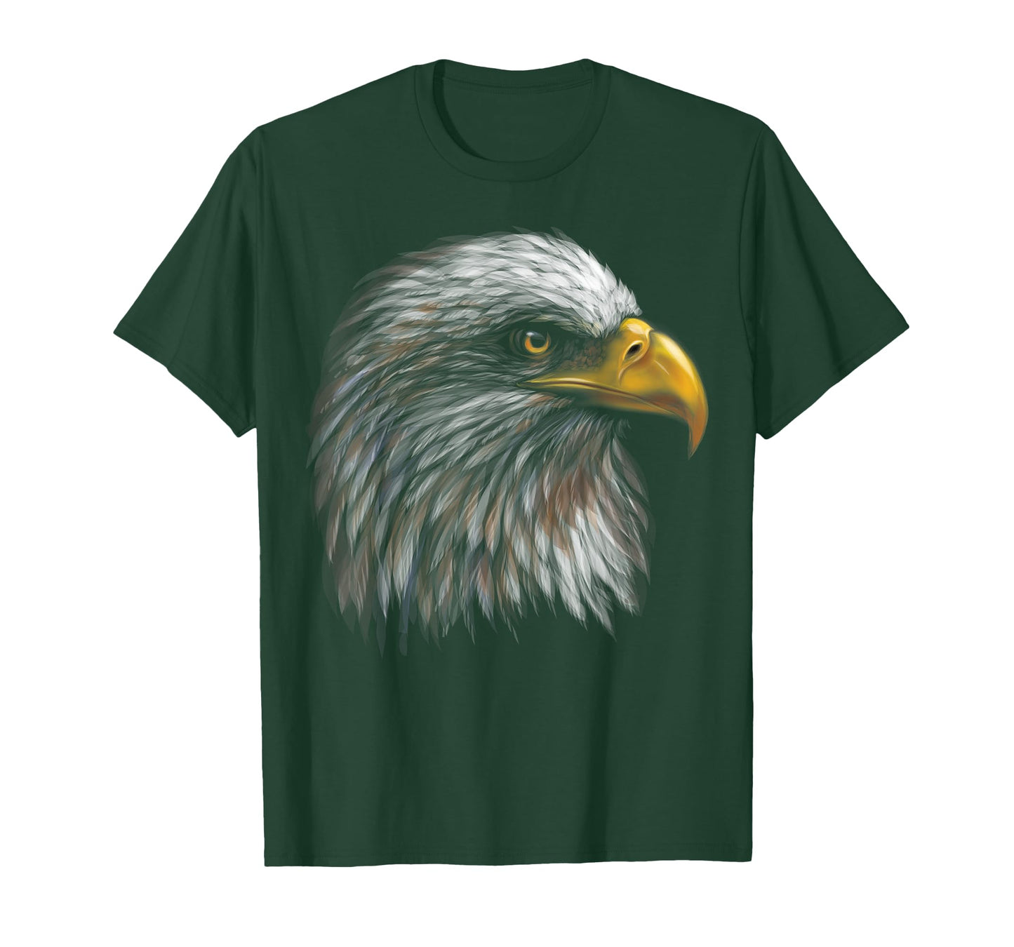 cute bald eagle head black art for lovers of eagles birds T-Shirt