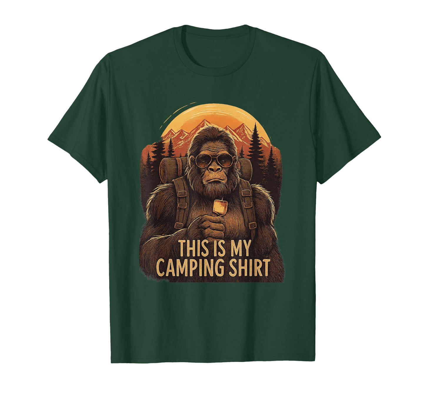 Bigfoot Camping Mens Womens Kids This is My Camping T-Shirt