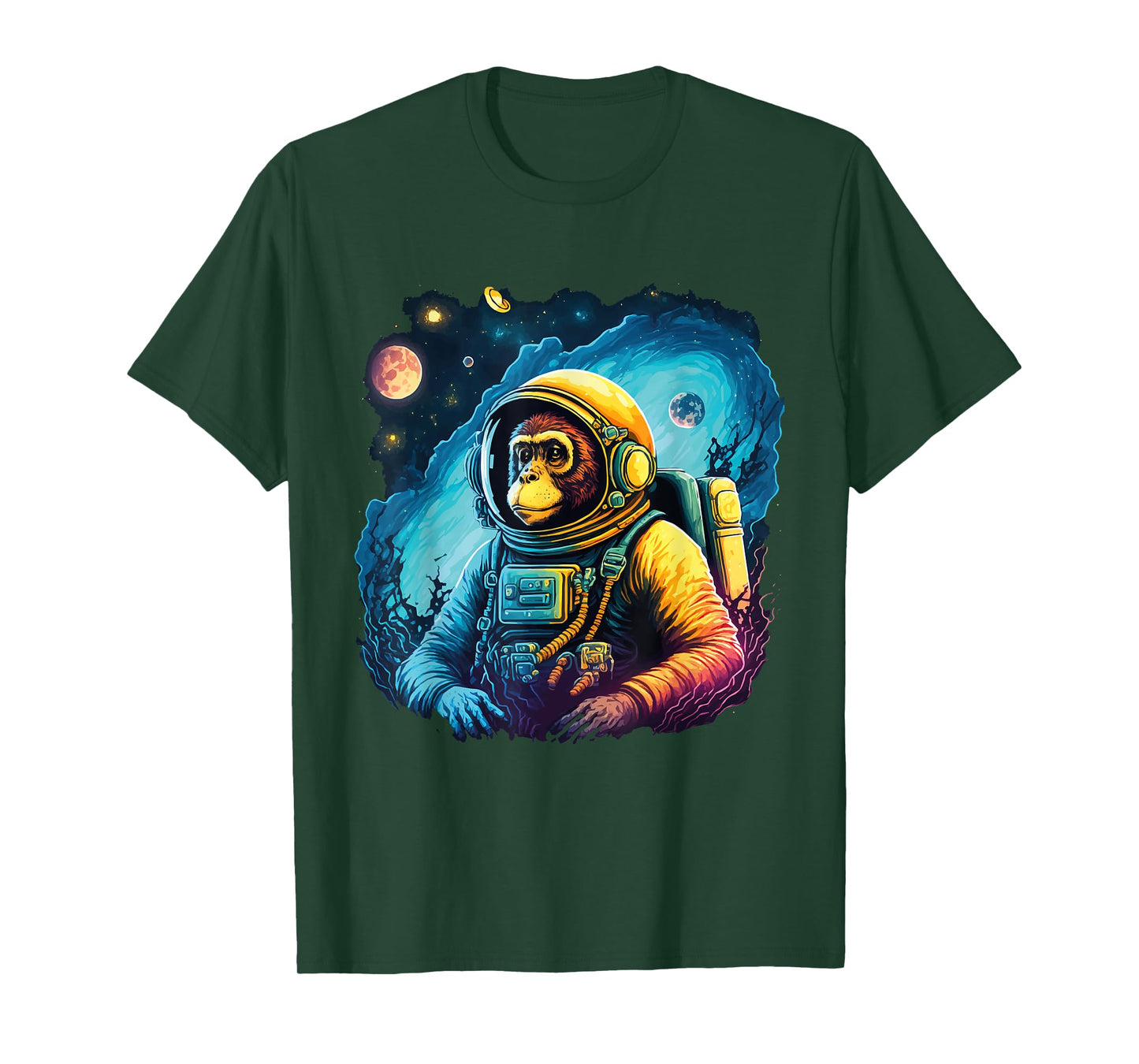 Cool Graphic Space Chimp Monkey Astronaut Cosmonaut T-Shirt