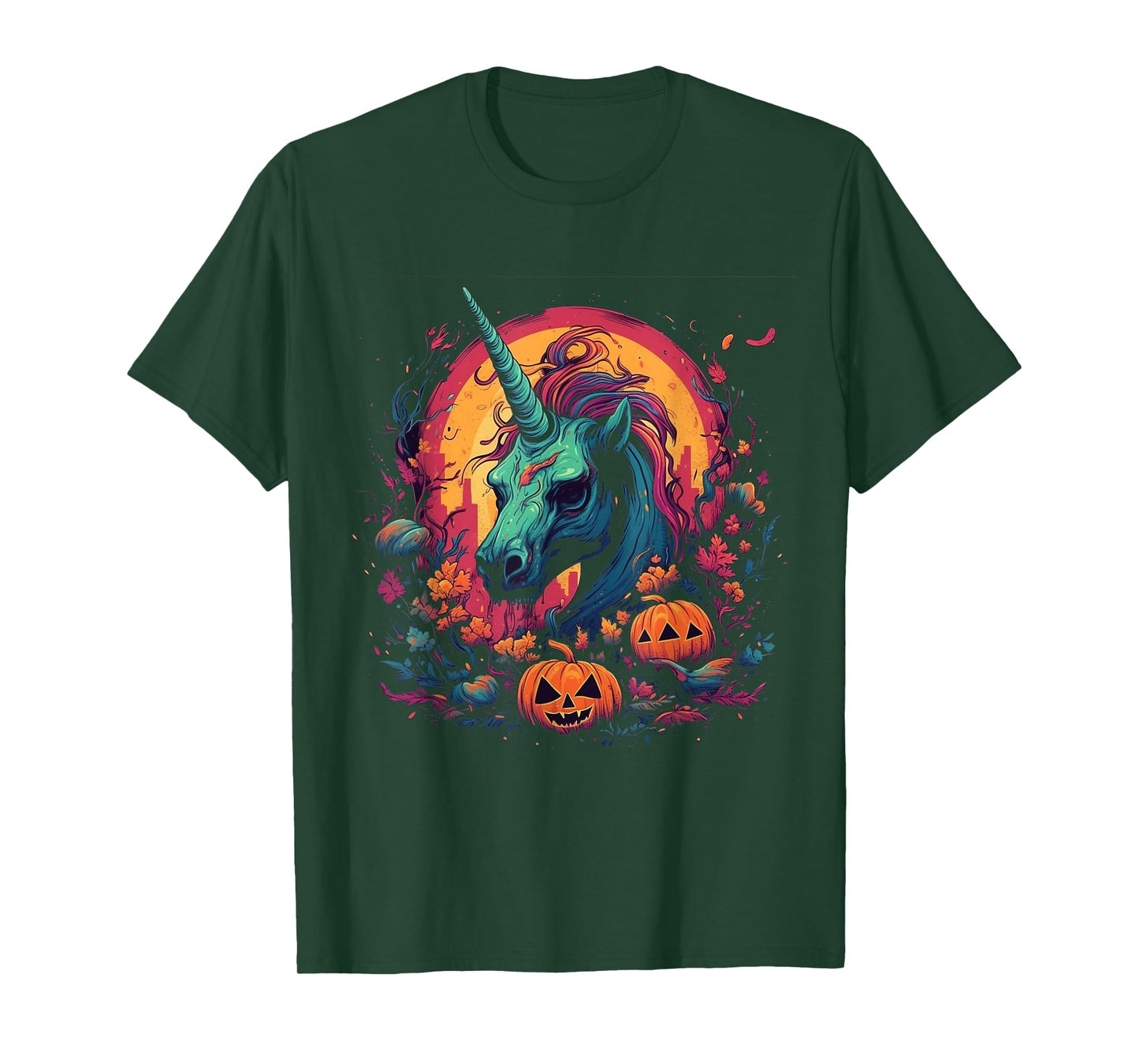 Zombie Unicorn Halloween Costume Magical Women Girls T-Shirt