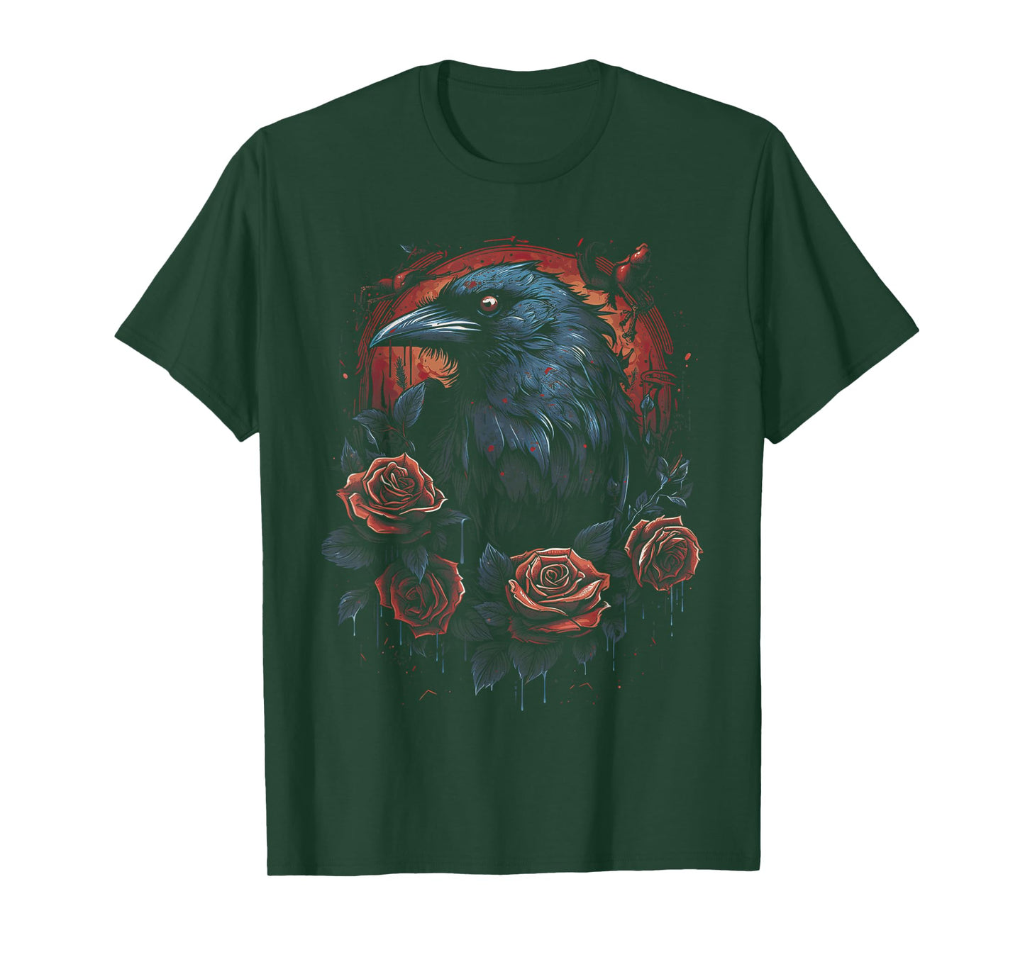 Crow Bird Dark Mystic Nordic Raven Black Gothic Occult Viking Witchcraft T-Shirt
