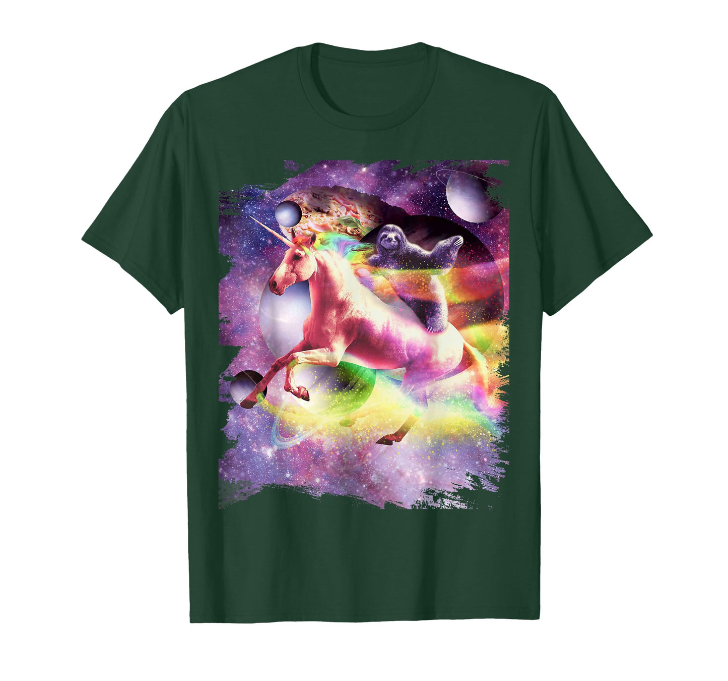 Space Sloth Riding On Unicorn T-Shirt