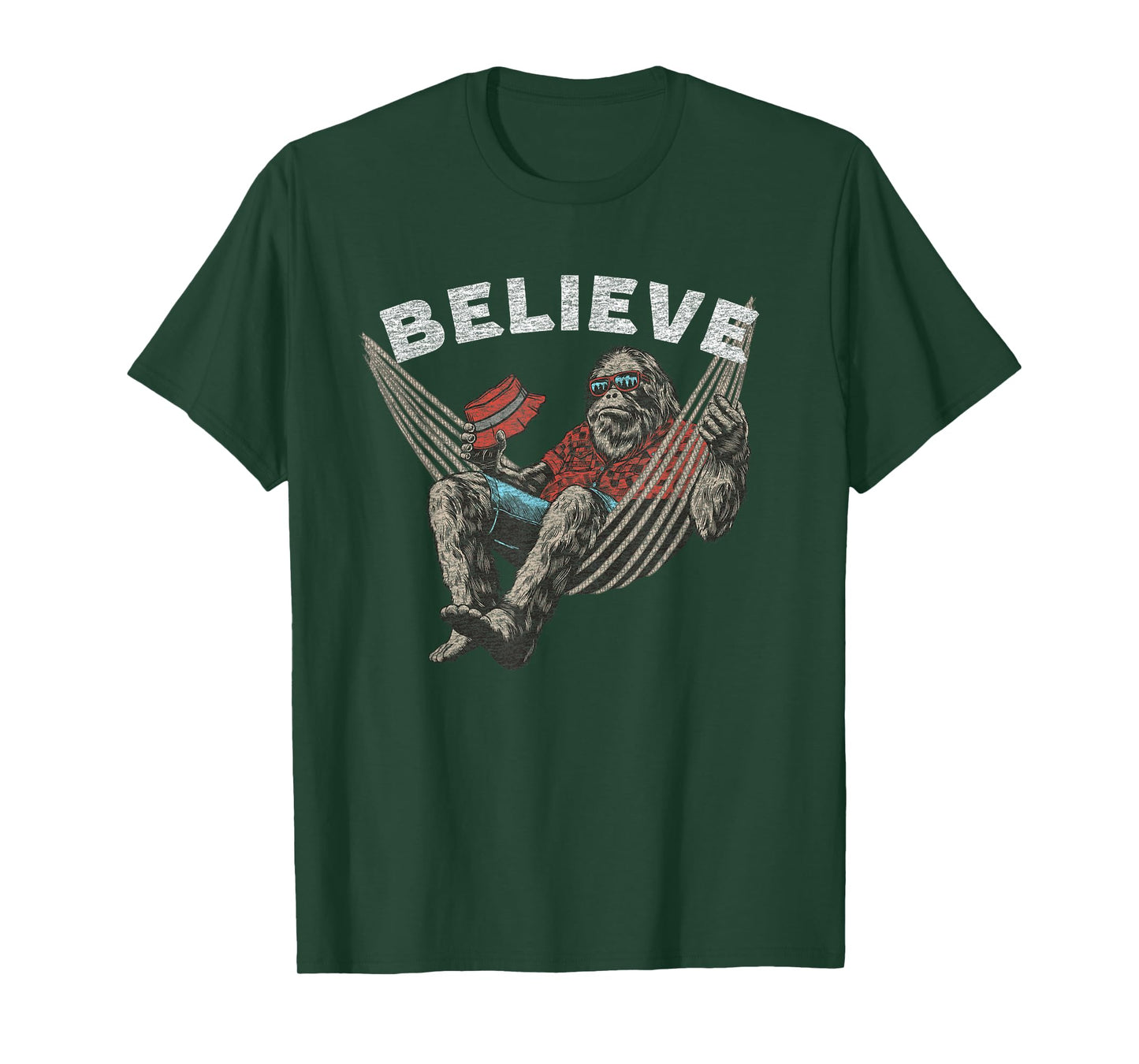 Bigfoot Believe Sasquatch Funny Vintage Graphic T-Shirt