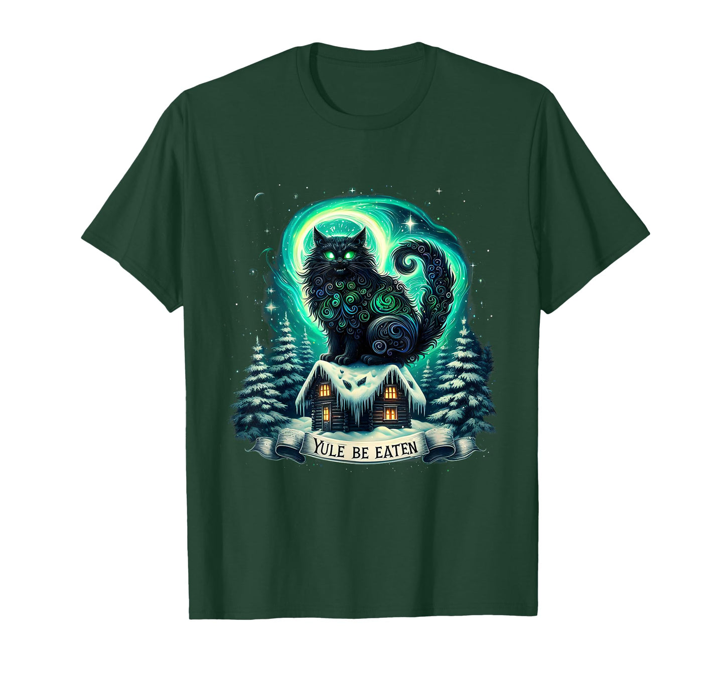 Yule Christmas Cat Jolakotturinn Icelandic Yule Be Eaten T-Shirt