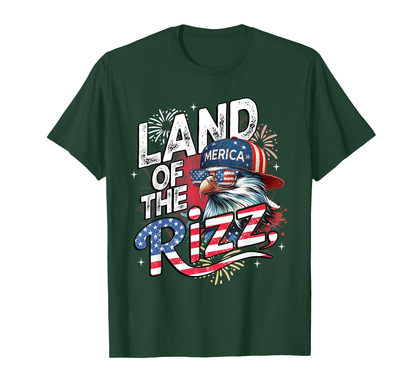 Eagle Land Of The Rizz Funny Patriotic 4th Of July T-Shirt
