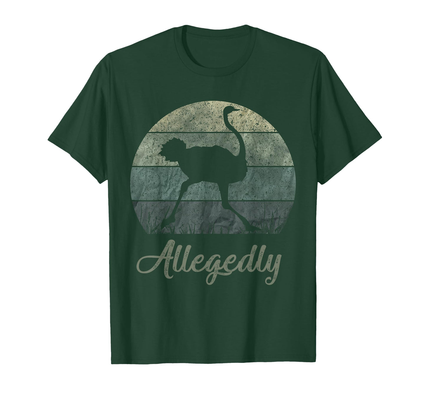 Vintage Allegedly Ostrich T-Shirt OSTRICHES Flightless Bird T-Shirt