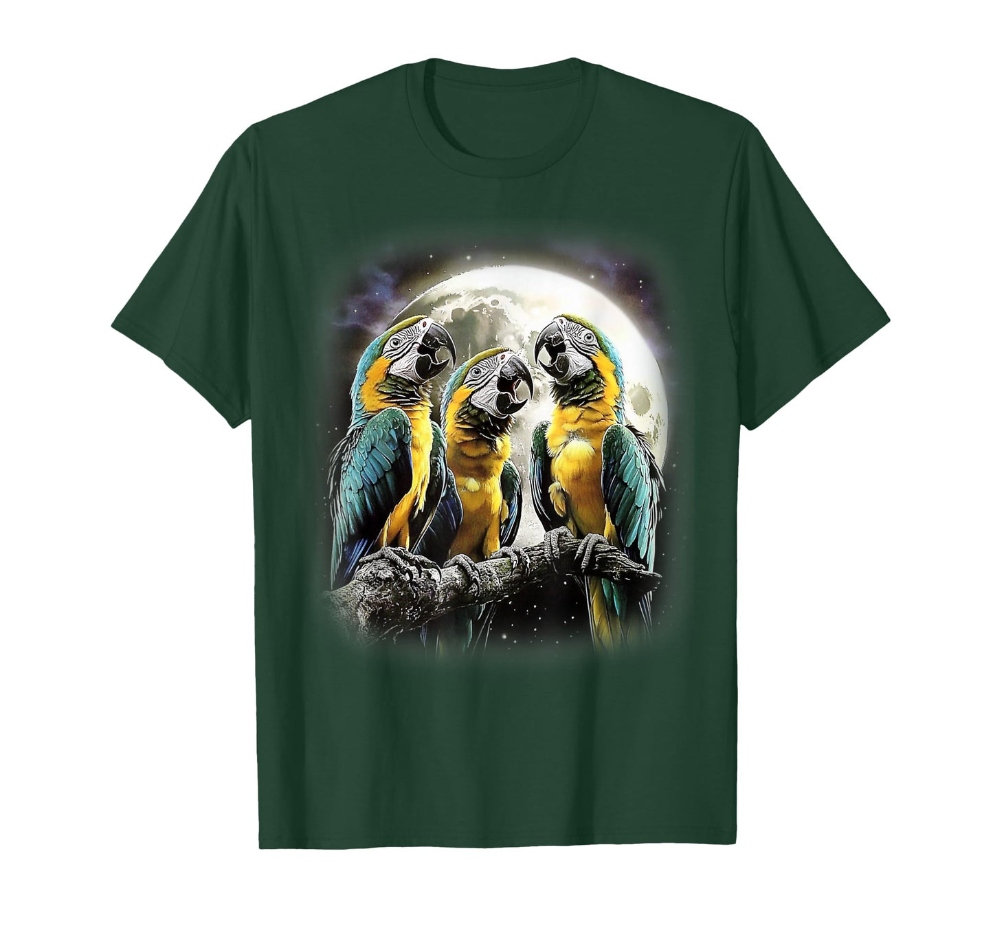 Catumet Parrot Unisex Adult T-Shirt, Black, Small, Short Sleeve, Funny Parrot Meme, Humorously Tropical
