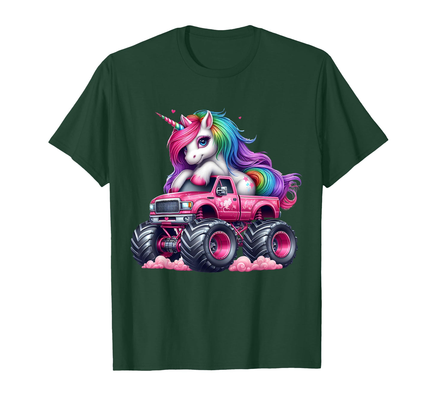 Monster Truck Unicorn Birthday Party Monster Truck Girl T-Shirt