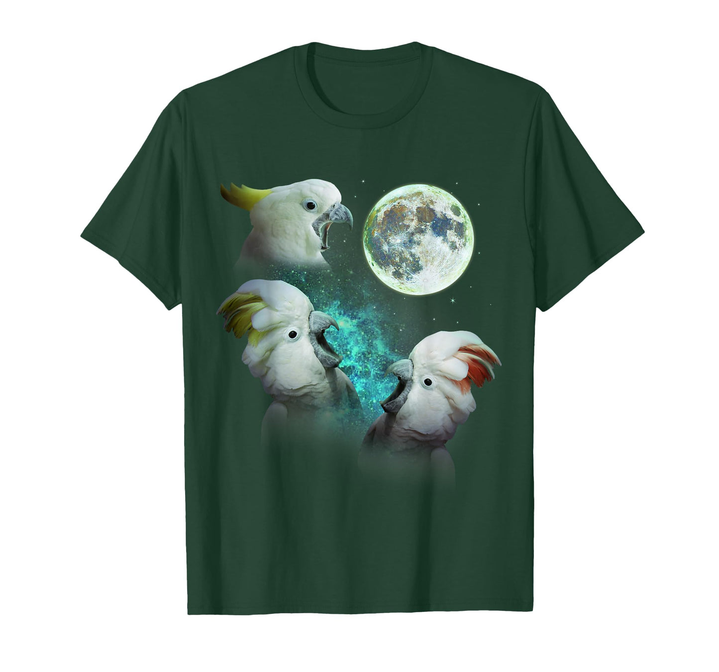 Three Cockatoos Howl At Moon 3 Wolf - Wolves Parody T-Shirt